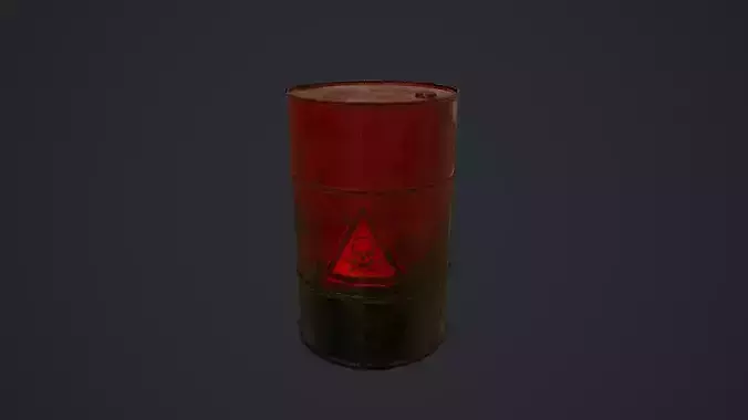 Metal Barrel Low-poly 3D model