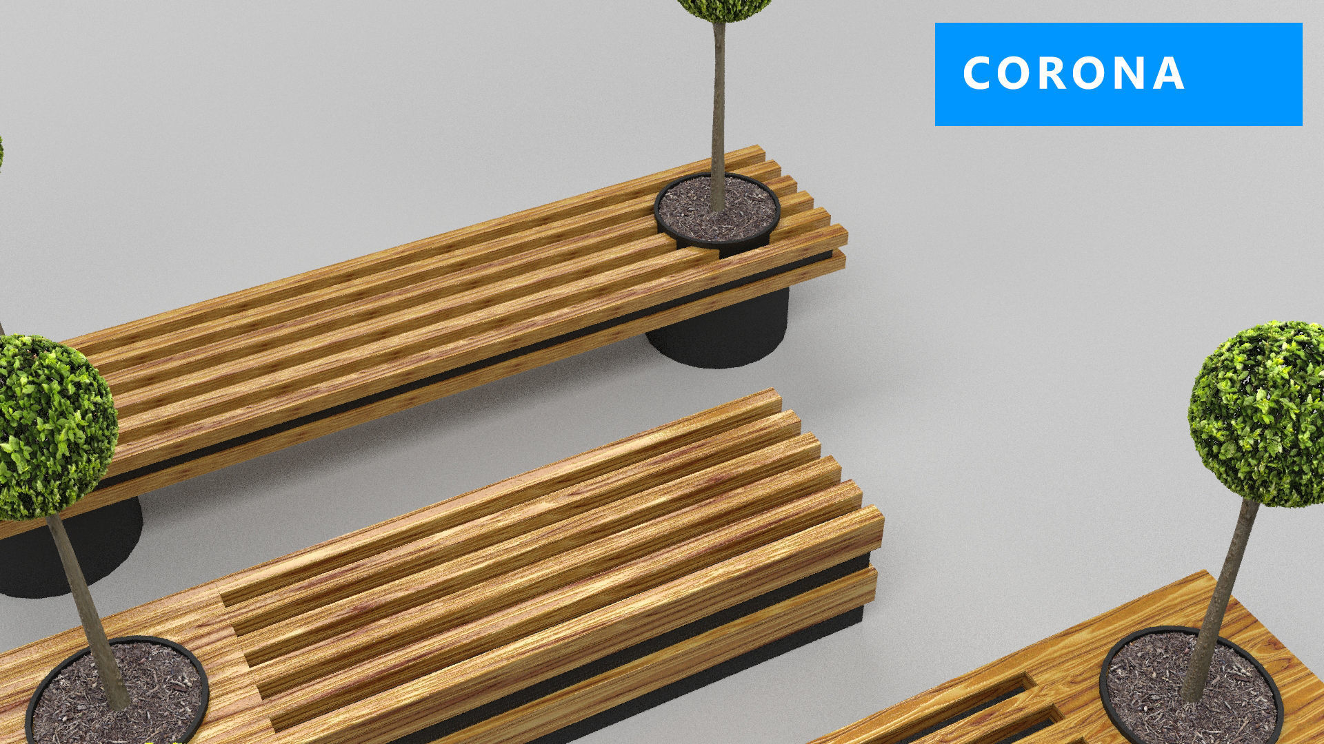 design bench transformer set corona v-ray Low-poly 3D model_9