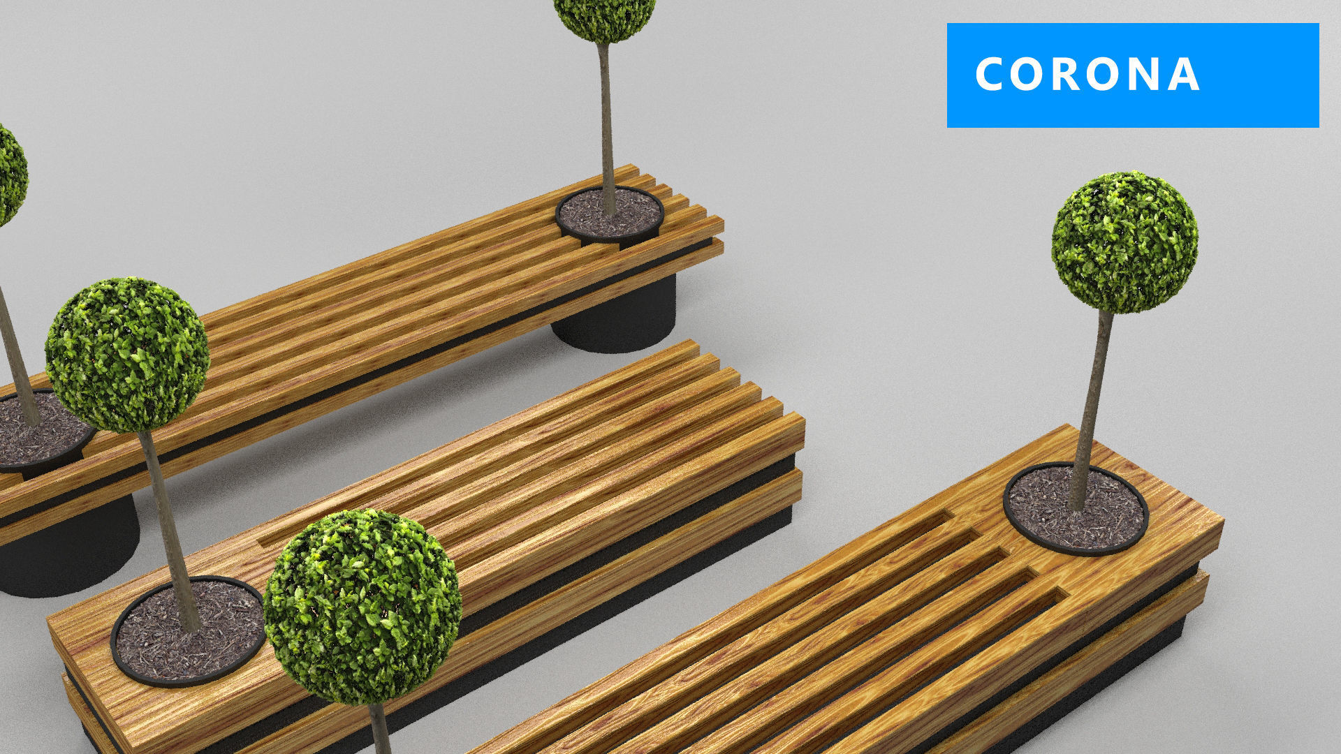 design bench transformer set corona v-ray Low-poly 3D model_7