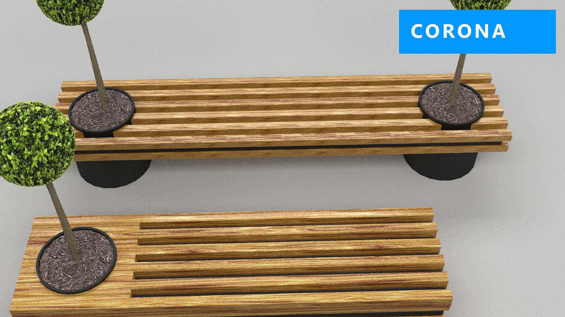 design bench transformer set corona v-ray Low-poly 3D model_11