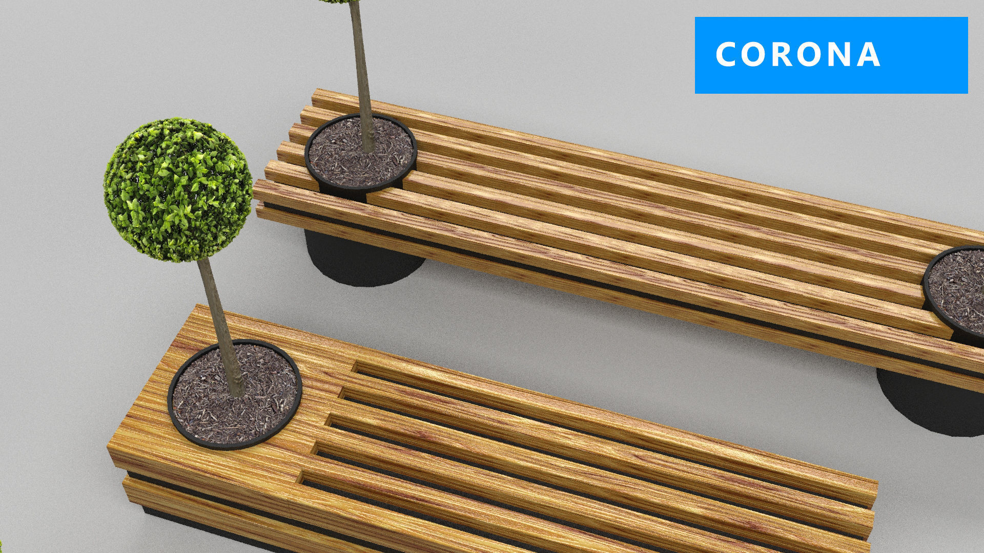 design bench transformer set corona v-ray Low-poly 3D model_12