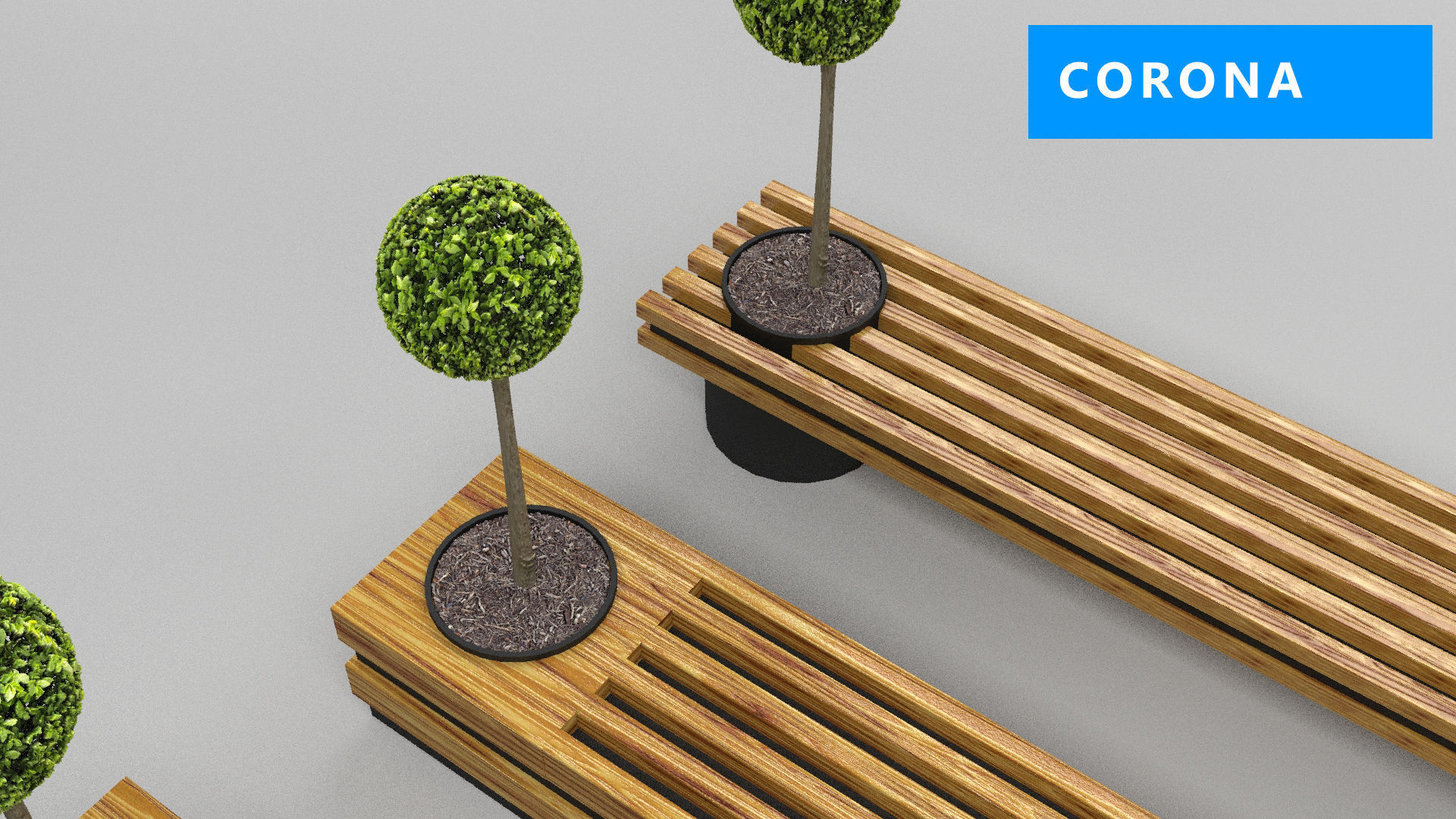 design bench transformer set corona v-ray Low-poly 3D model_13