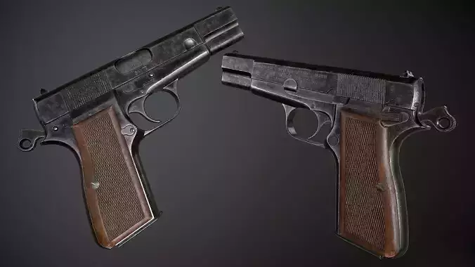 Browning HP Low-poly 3D model