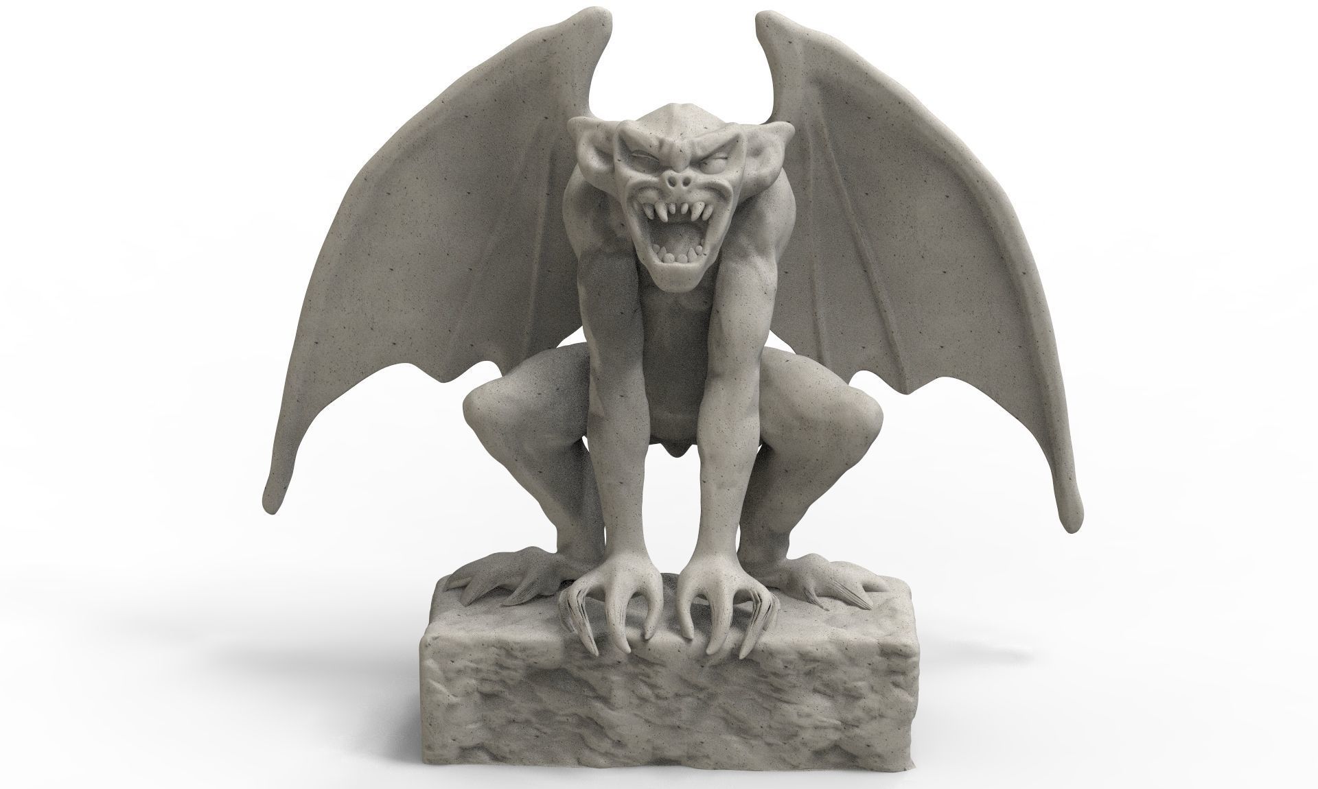 Gargoyle statue 3D print model_5