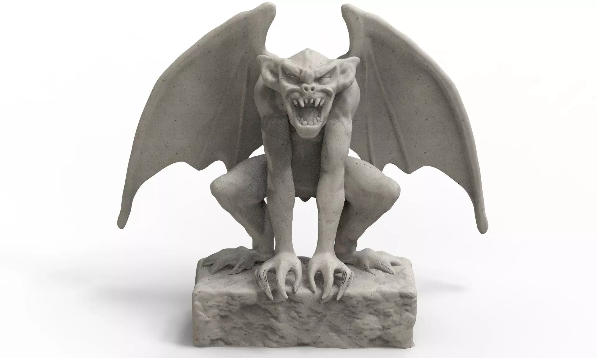 Gargoyle statue 3D print model_0