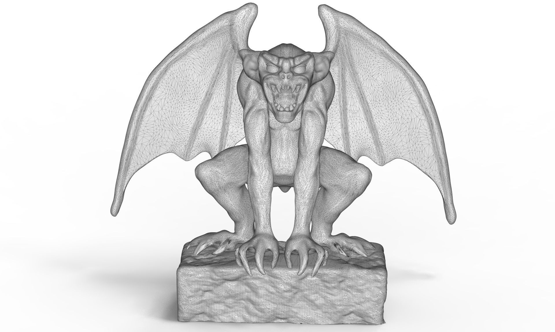 Gargoyle statue 3D print model_6