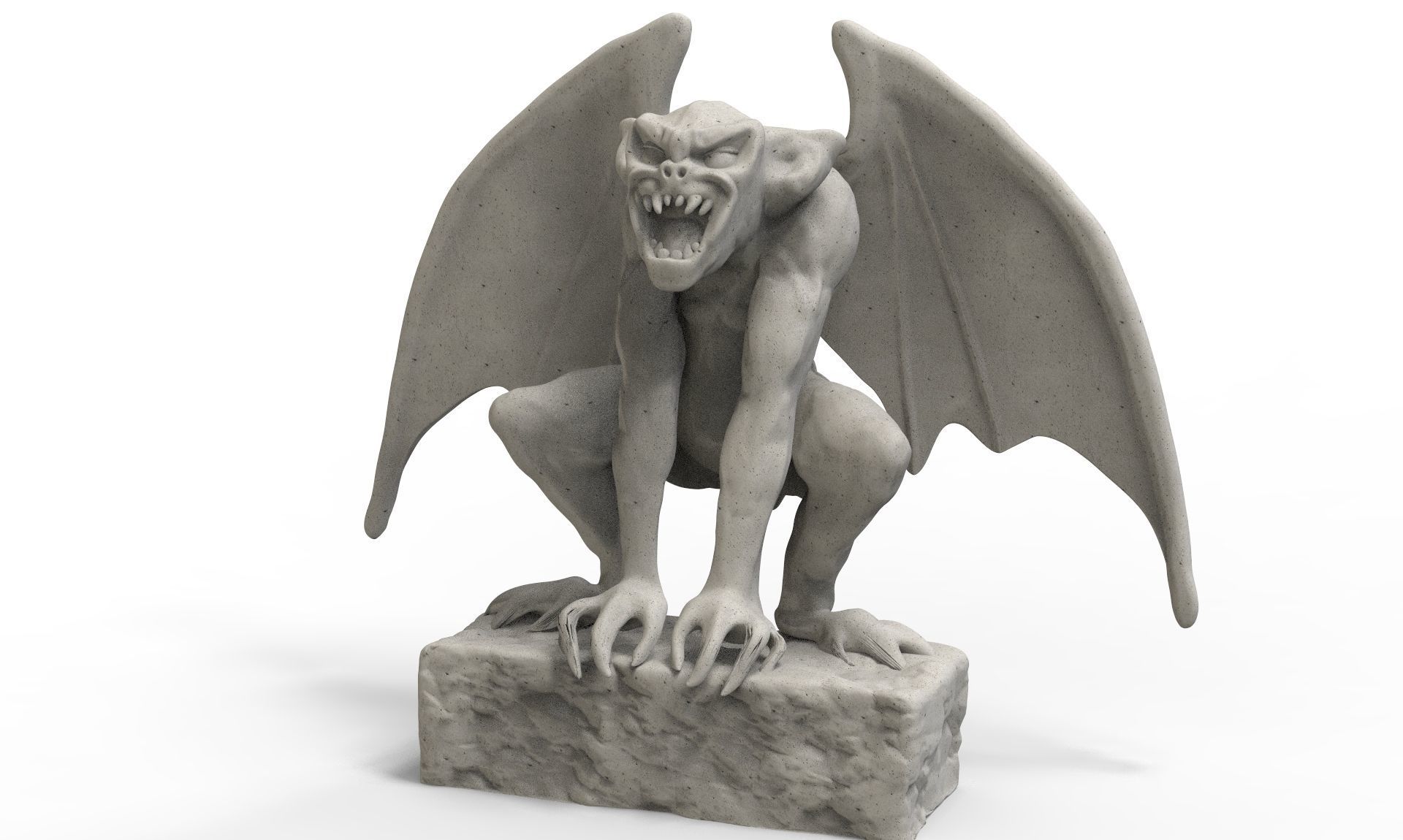 Gargoyle statue 3D print model_3