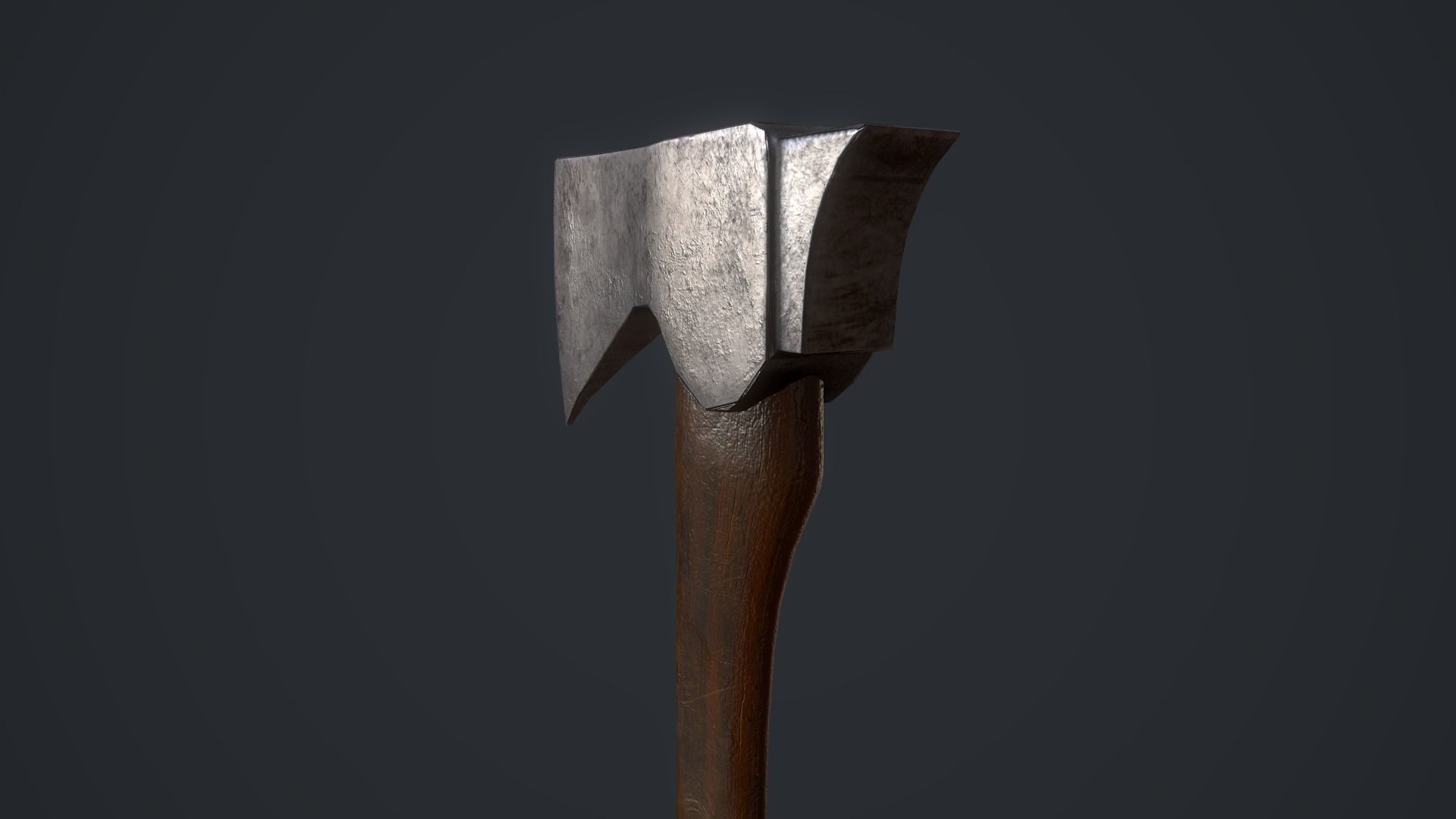 Hatchet axe Low-poly 3D model_12