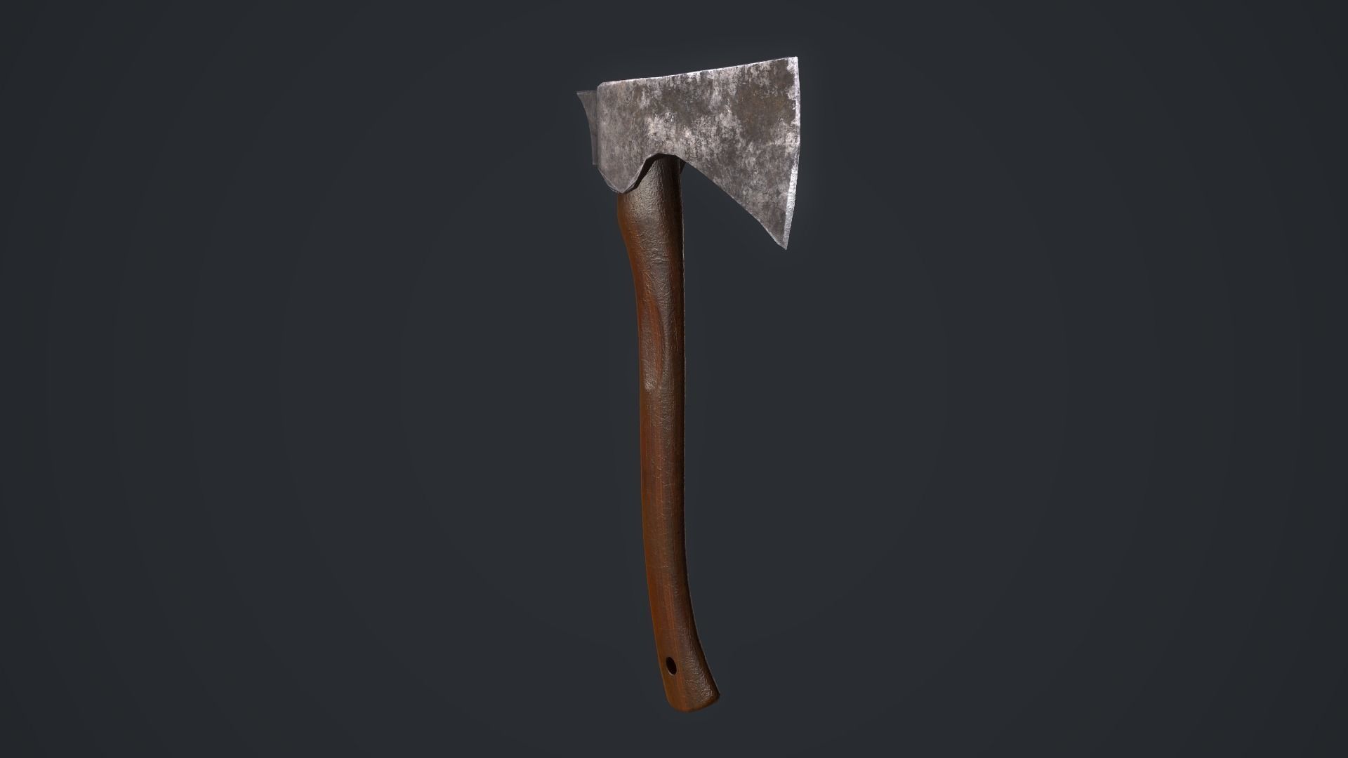 Hatchet axe Low-poly 3D model_7