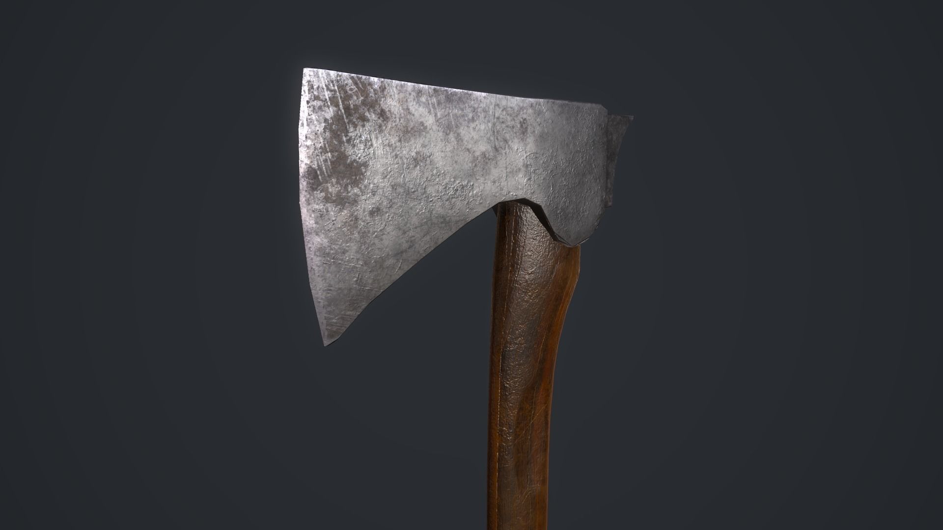 Hatchet axe Low-poly 3D model_13