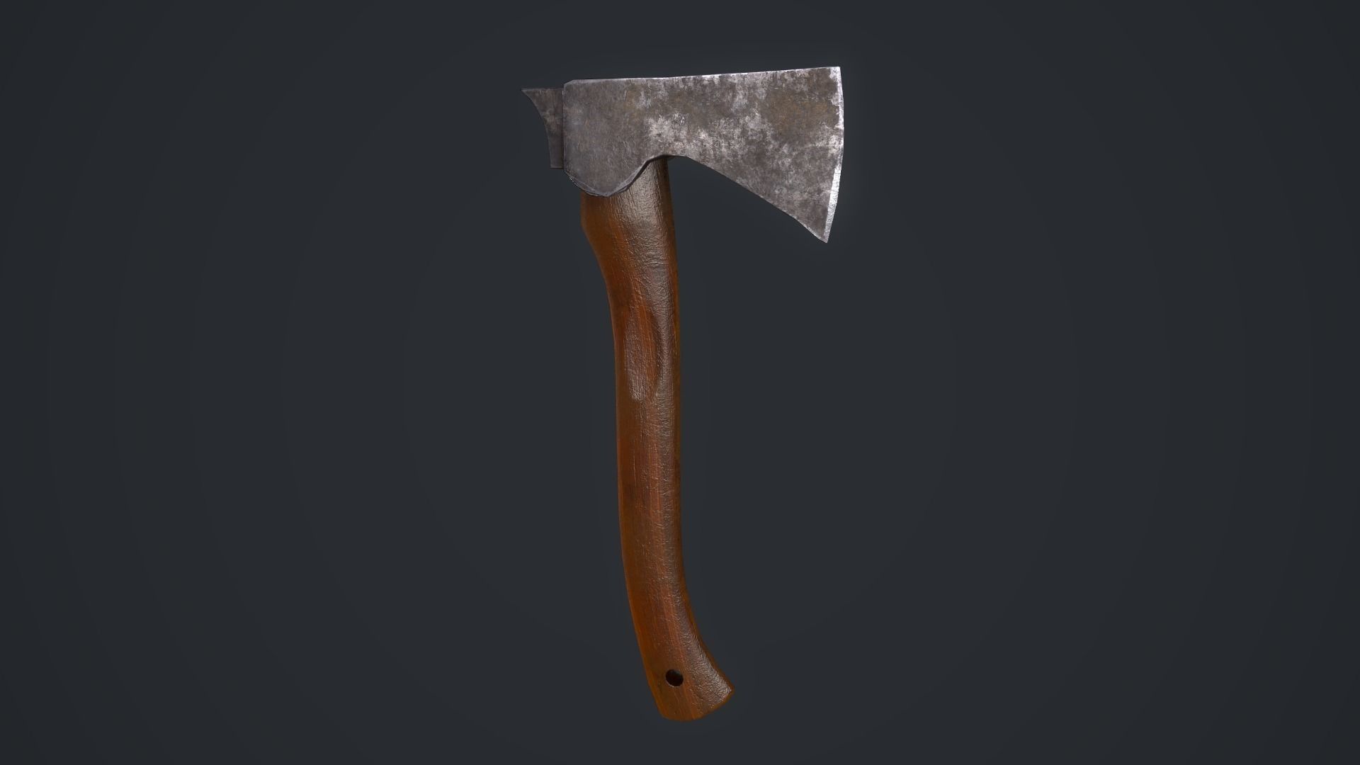 Hatchet axe Low-poly 3D model_6