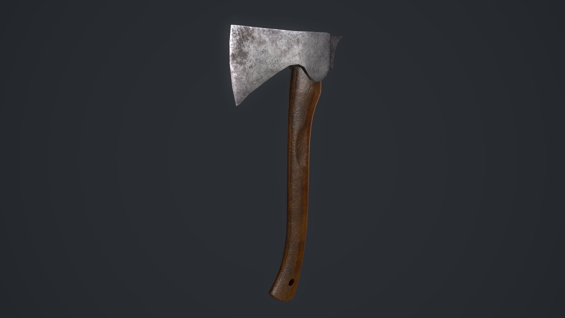 Hatchet axe Low-poly 3D model_8