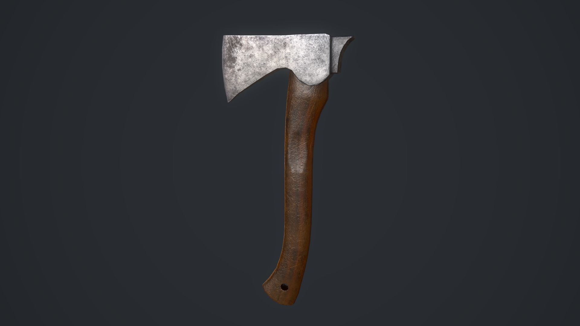 Hatchet axe Low-poly 3D model_2