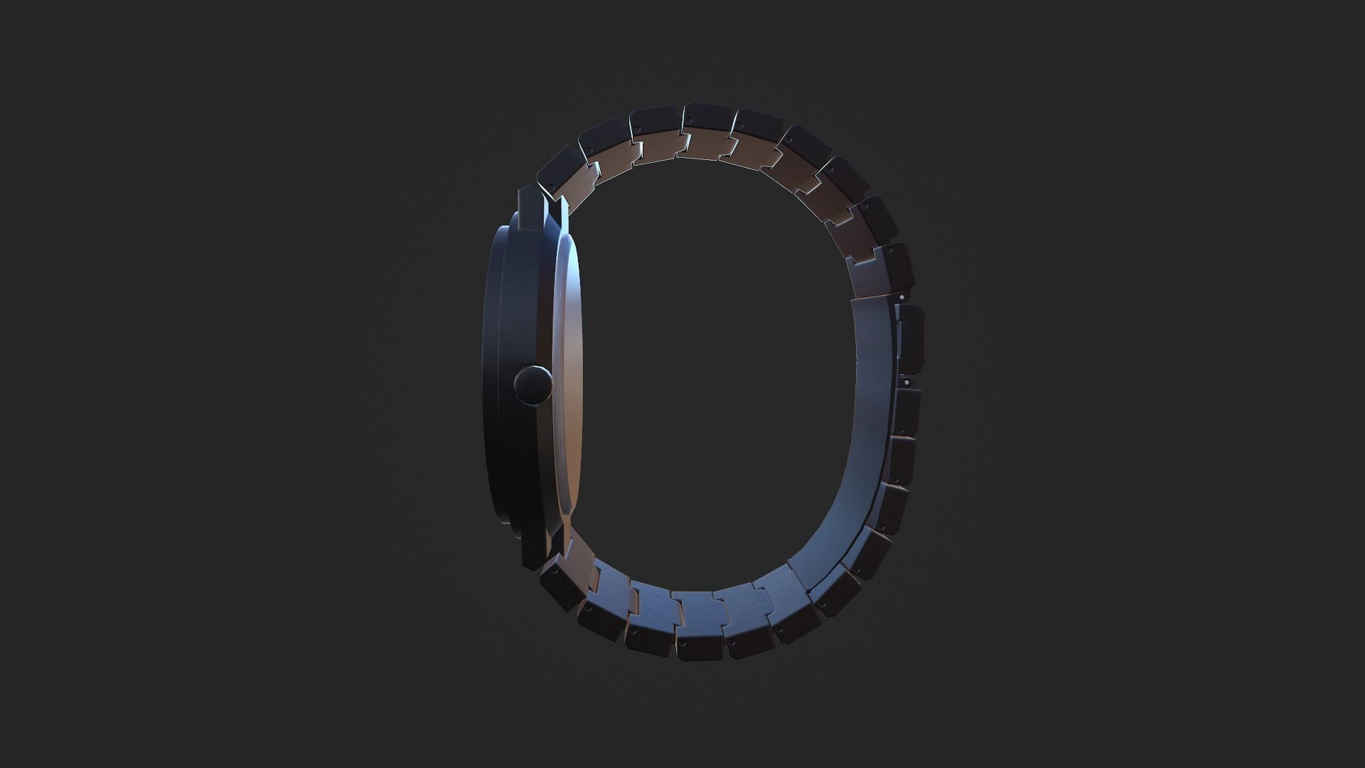 PBR Seiko wrist watch design Low-poly 3D model_2