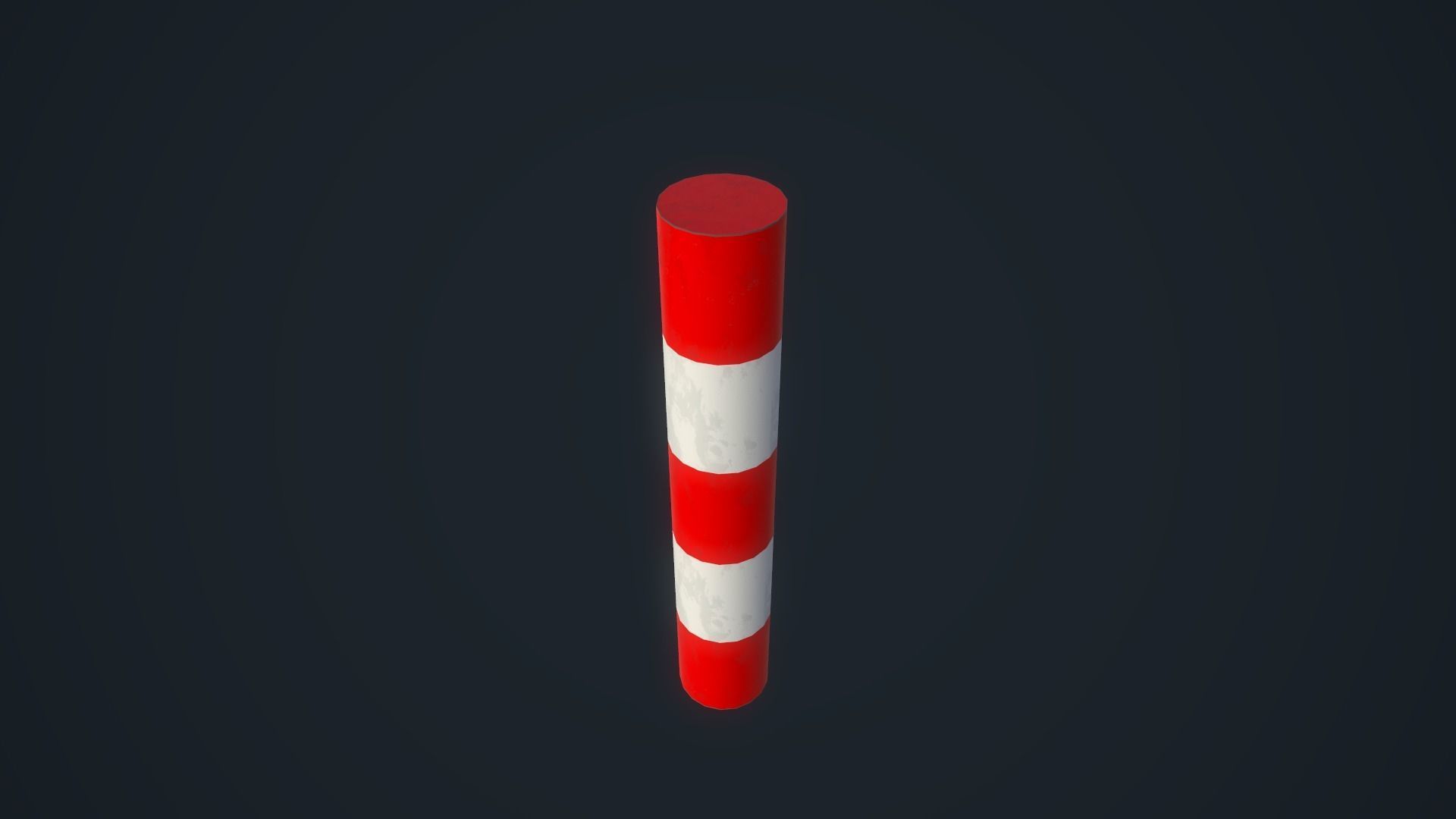 Bollard pole Low-poly 3D model_6