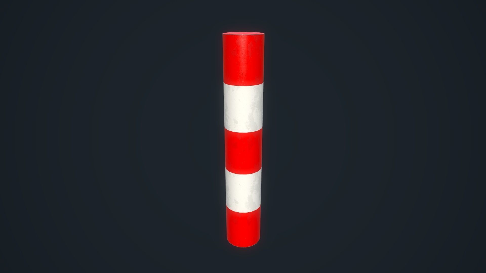 Bollard pole Low-poly 3D model_13