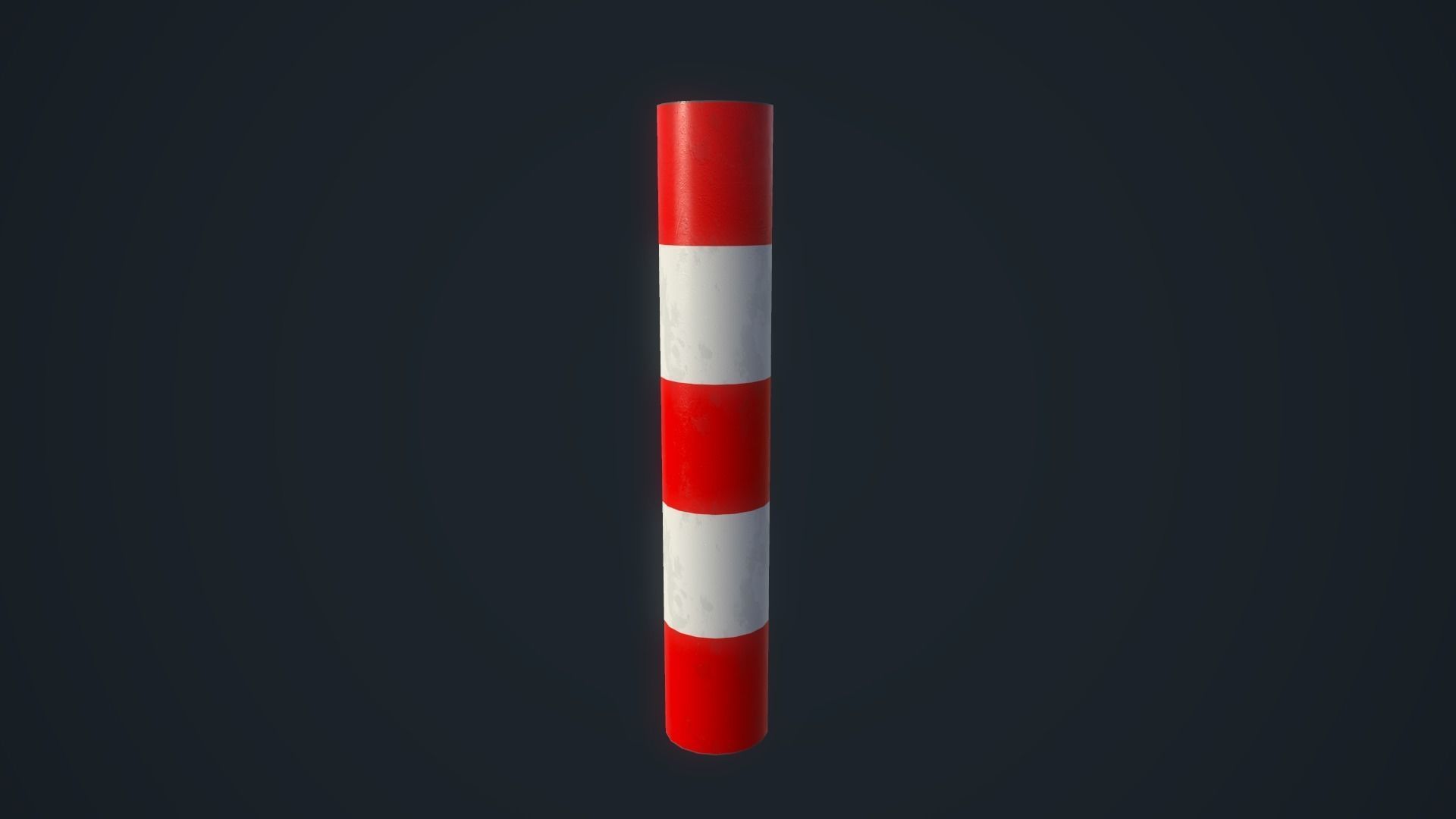 Bollard pole Low-poly 3D model_4
