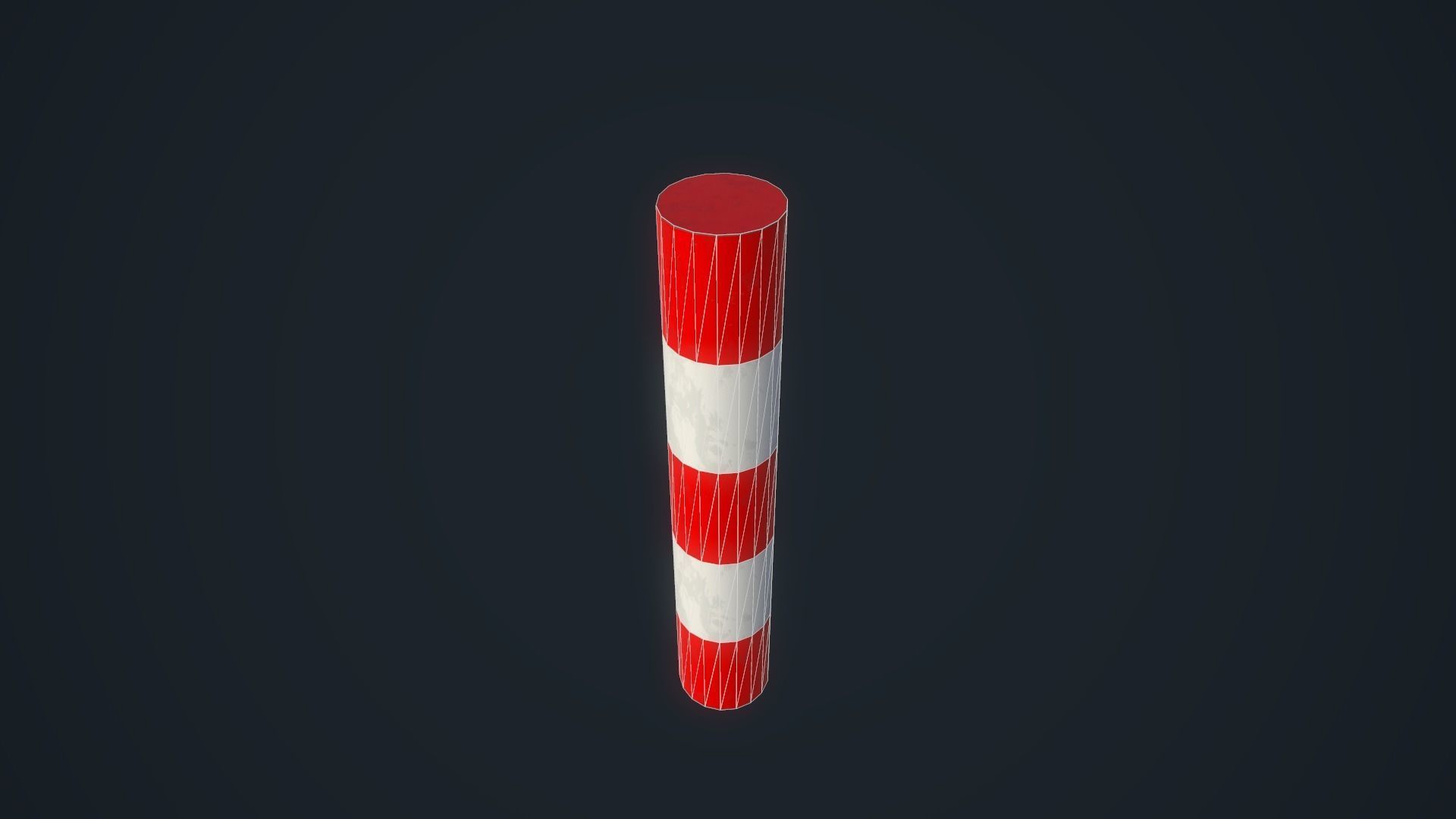 Bollard pole Low-poly 3D model_7