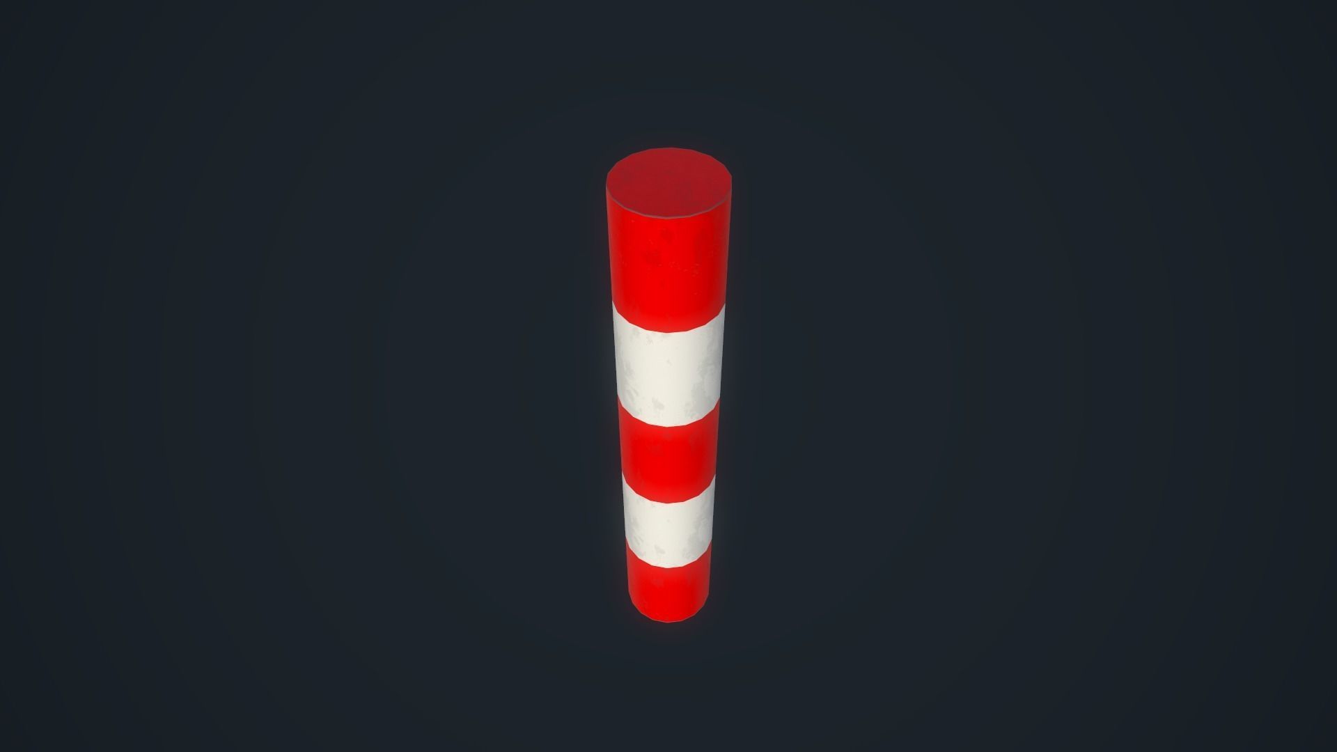 Bollard pole Low-poly 3D model_5