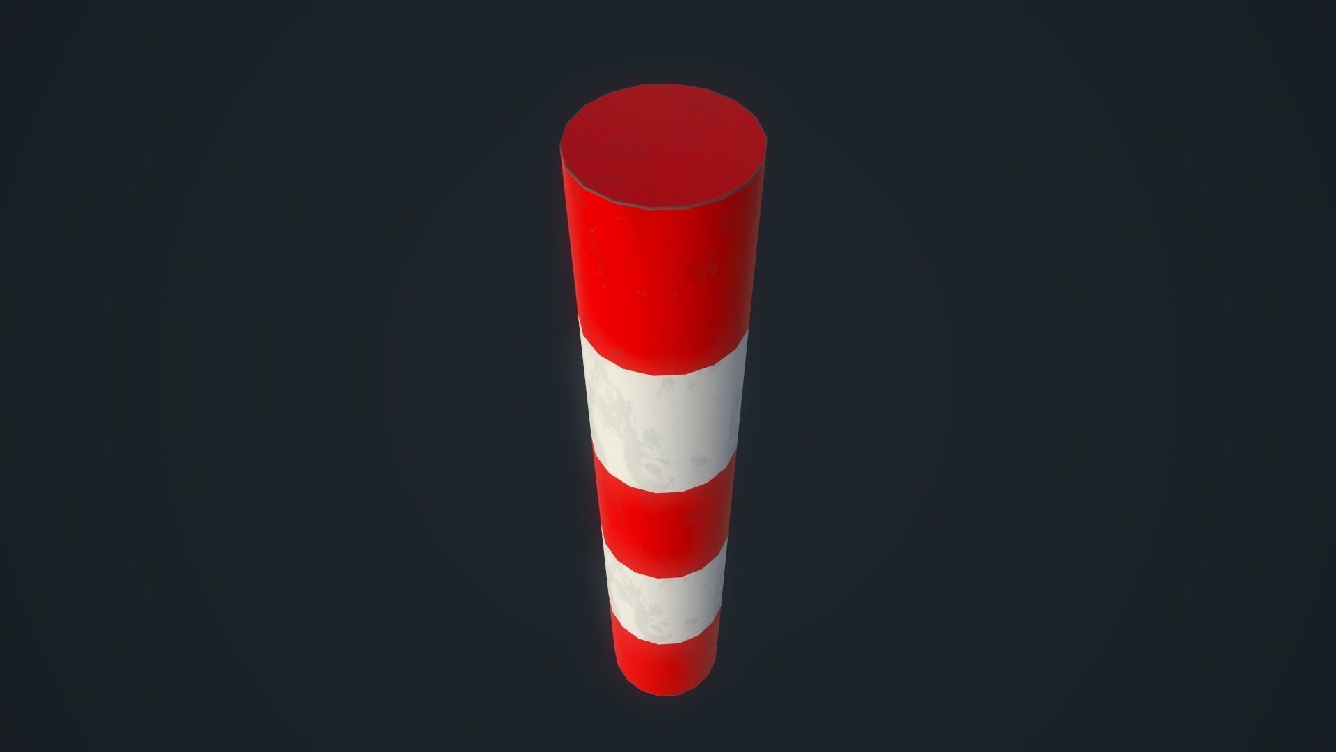 Bollard pole Low-poly 3D model_9