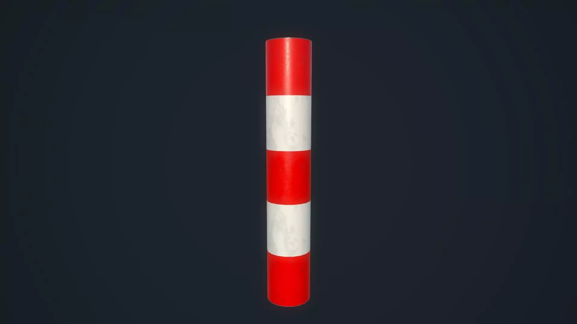Bollard pole Low-poly 3D model_0