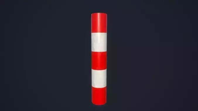 Bollard pole Low-poly 3D model