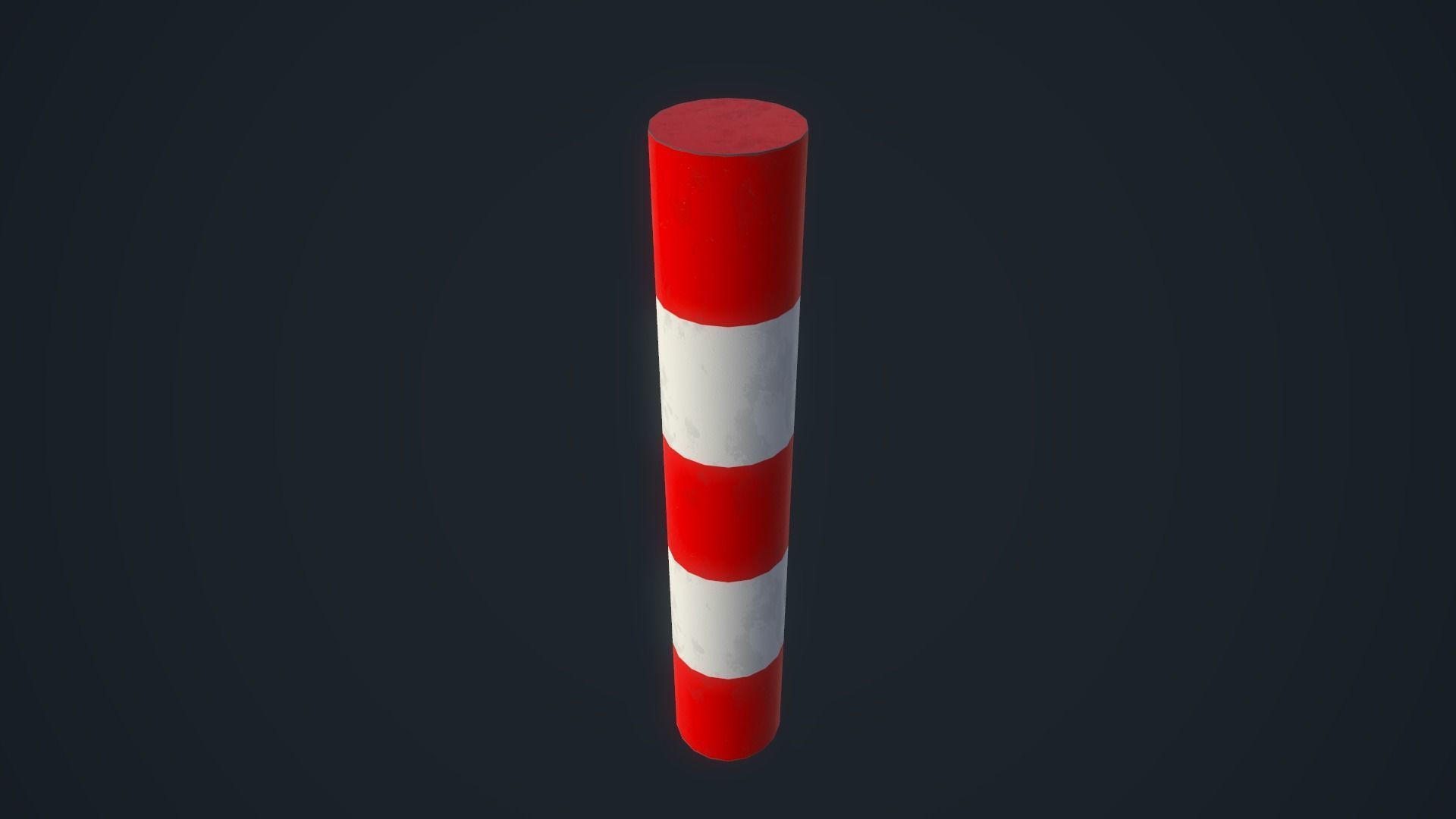 Bollard pole Low-poly 3D model_10