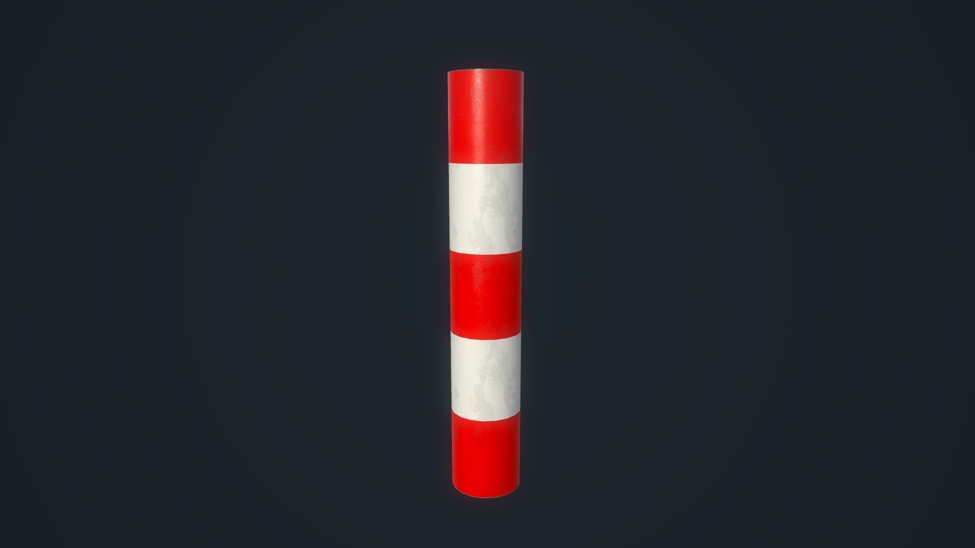 Bollard pole Low-poly 3D model_3