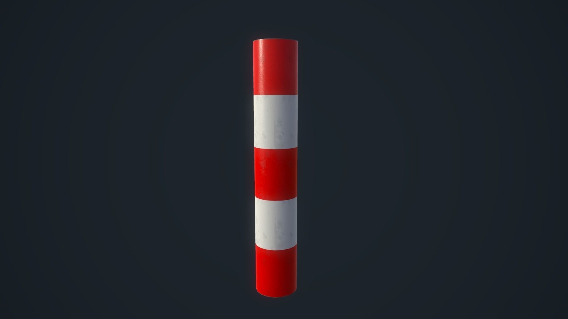 Bollard pole Low-poly 3D model_2