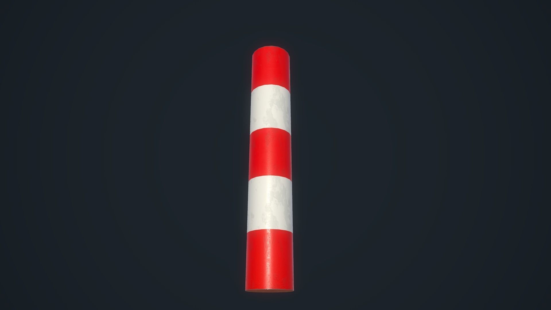 Bollard pole Low-poly 3D model_11