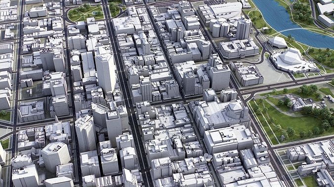 Adelaide Low-poly 3D model 6