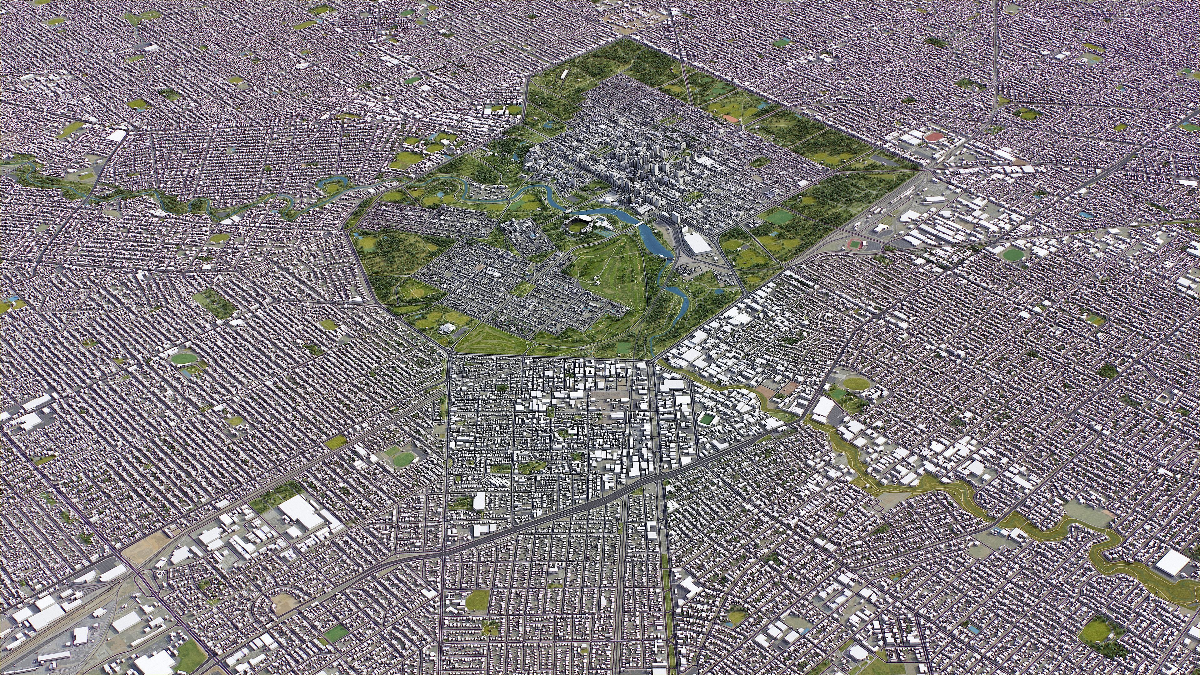 Adelaide Low-poly 3D model_19