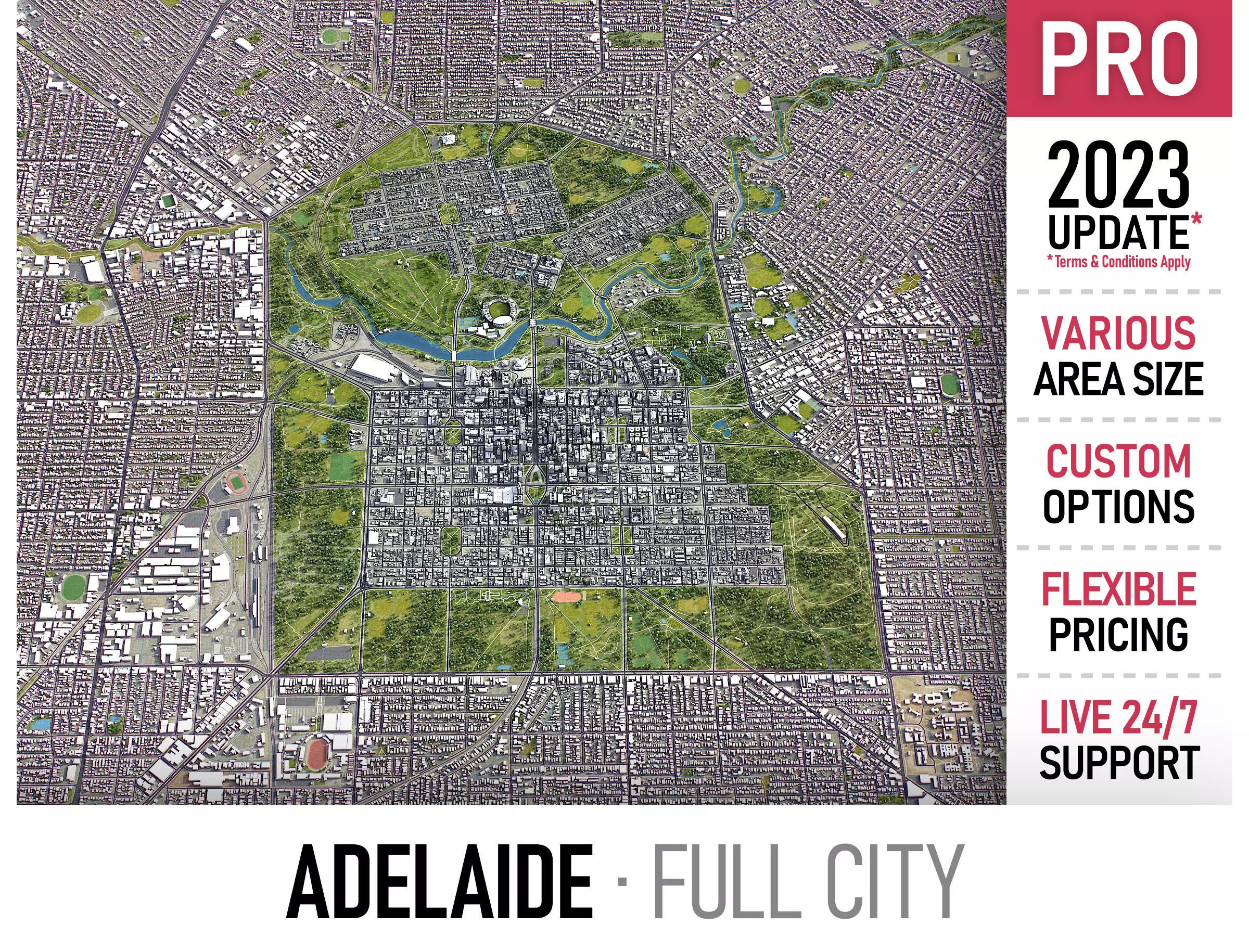 Adelaide Low-poly 3D model_0