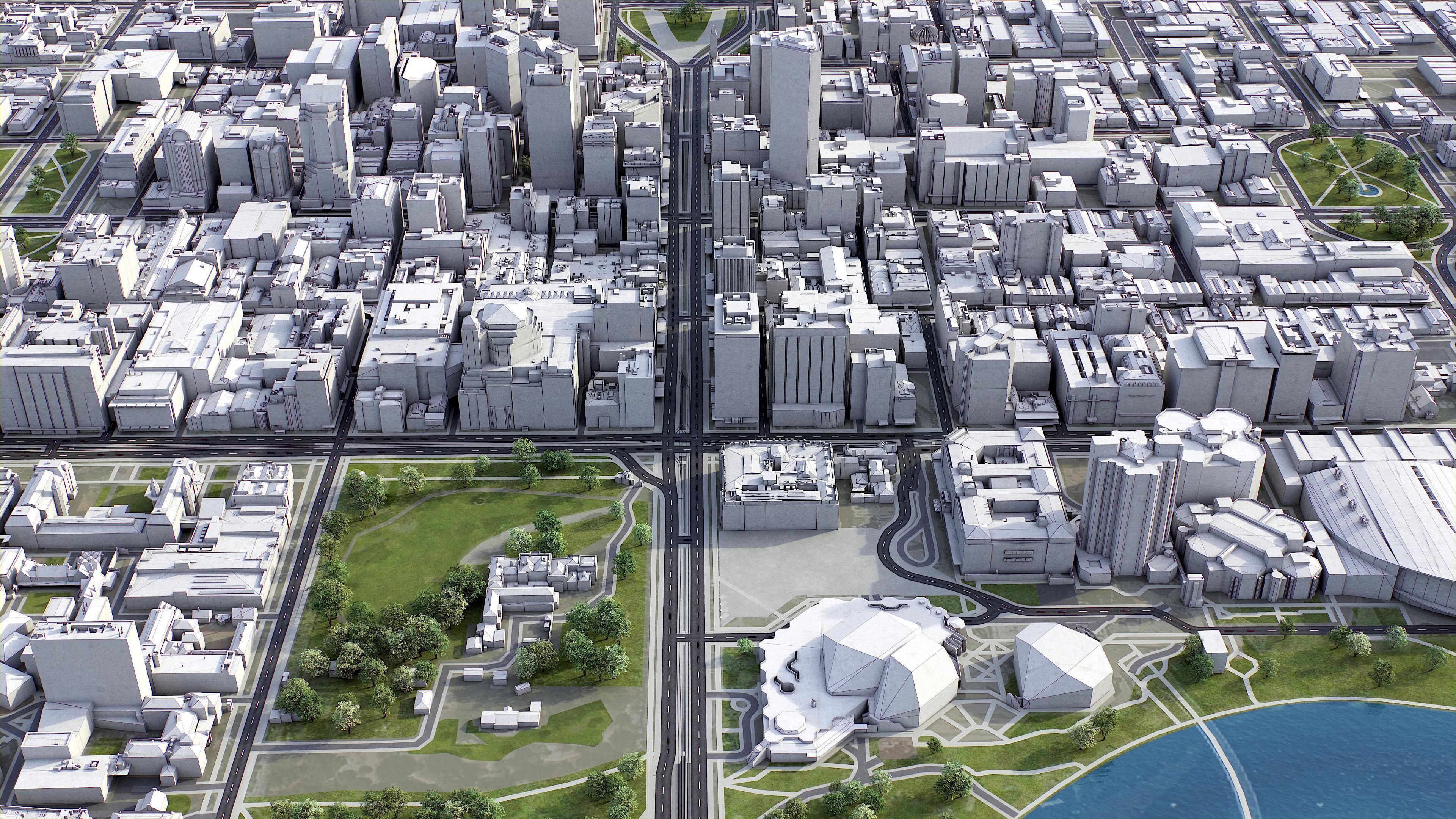 Adelaide Low-poly 3D model_13