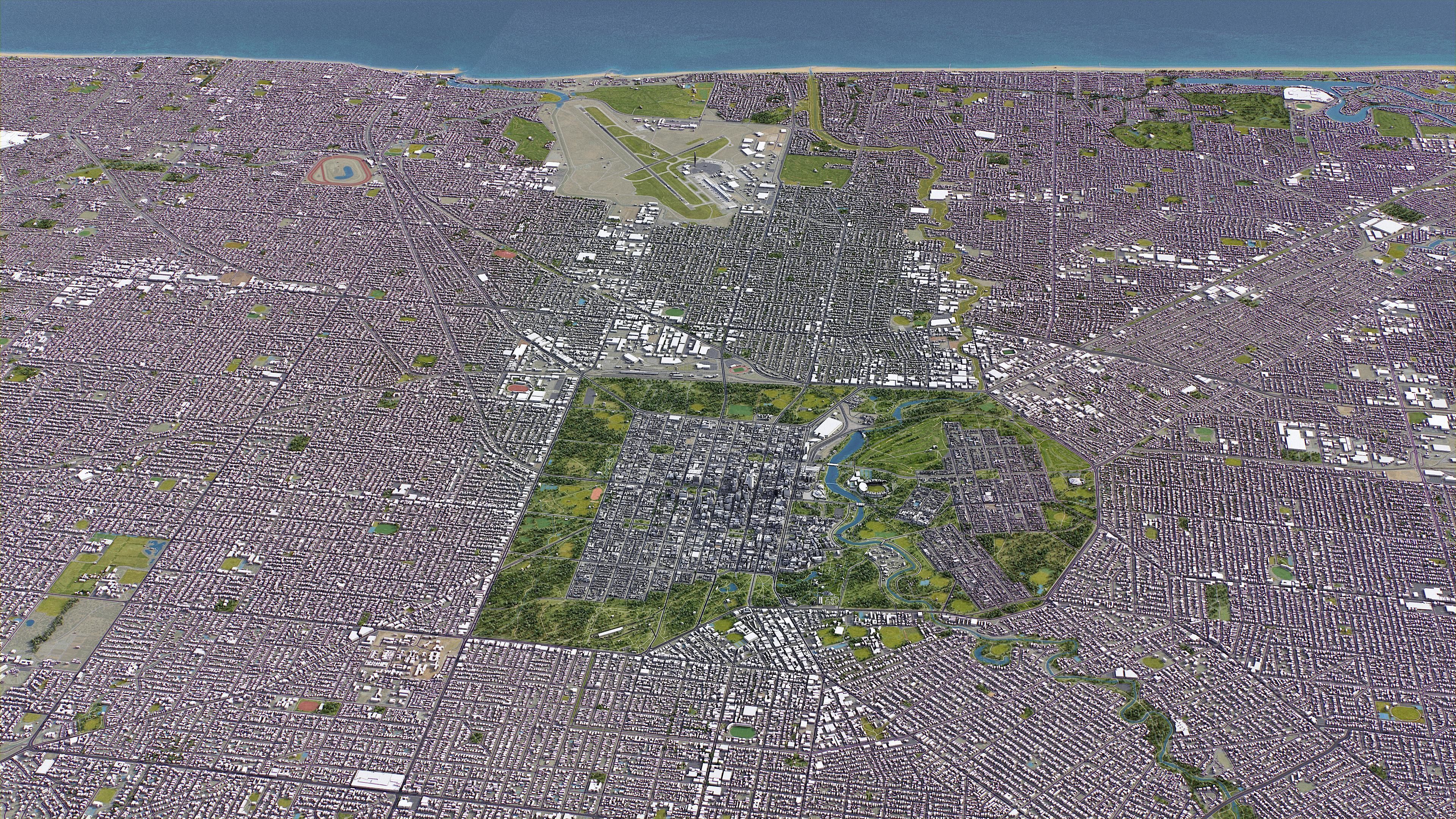 Adelaide Low-poly 3D model_21