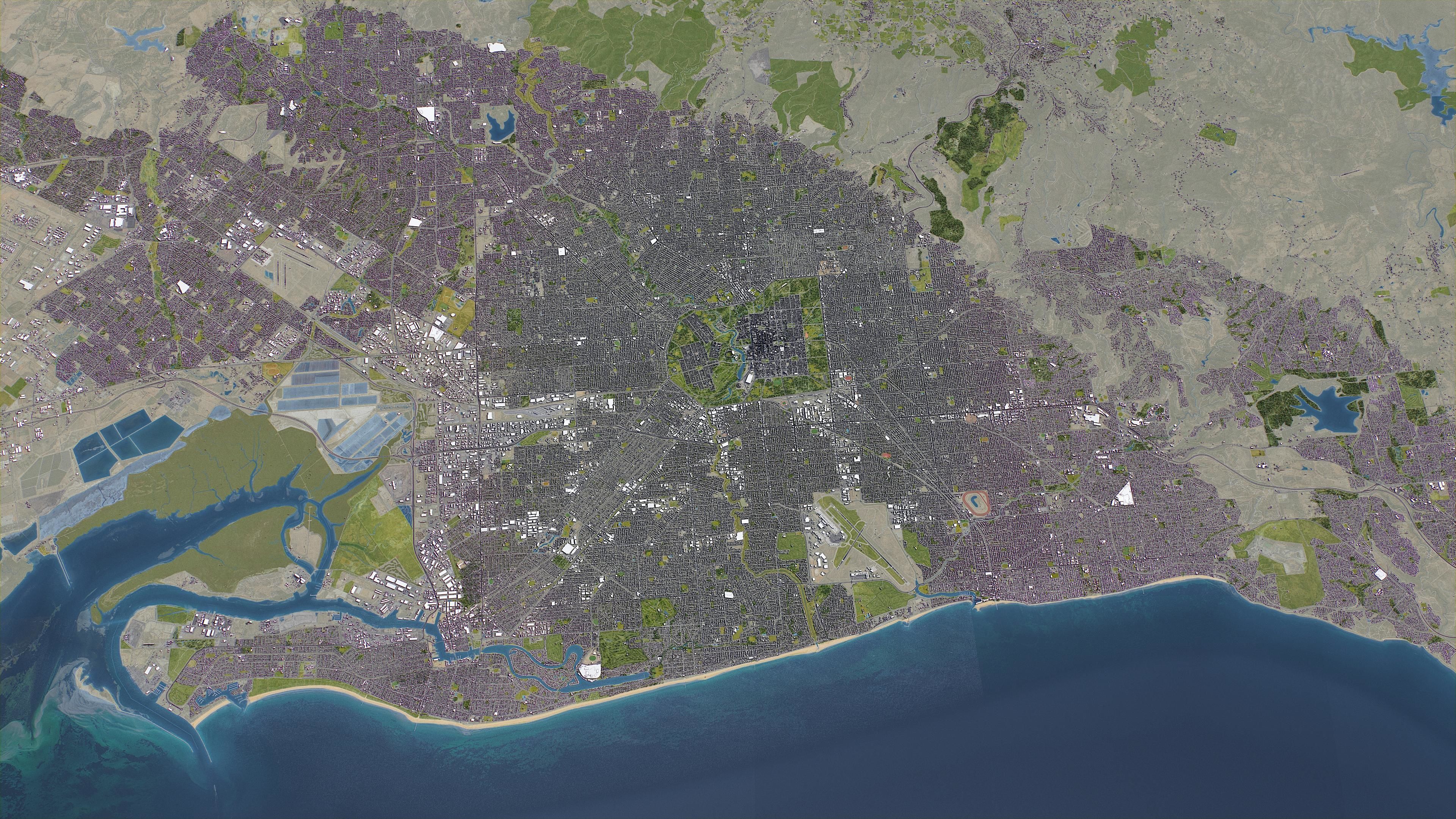 Adelaide Low-poly 3D model_27