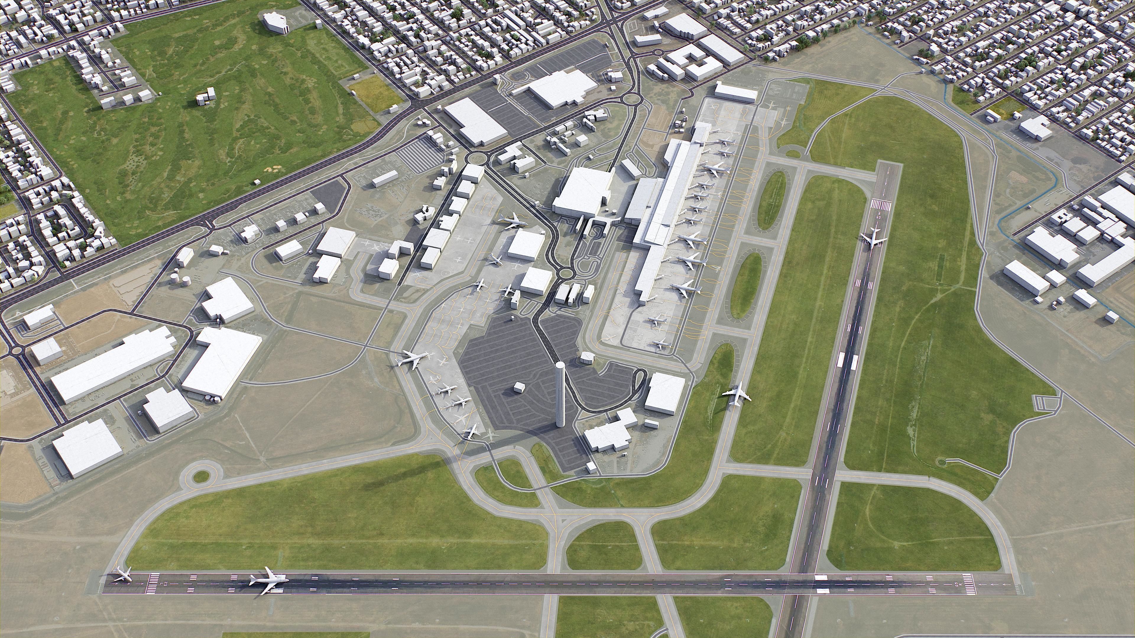 Adelaide Low-poly 3D model_30