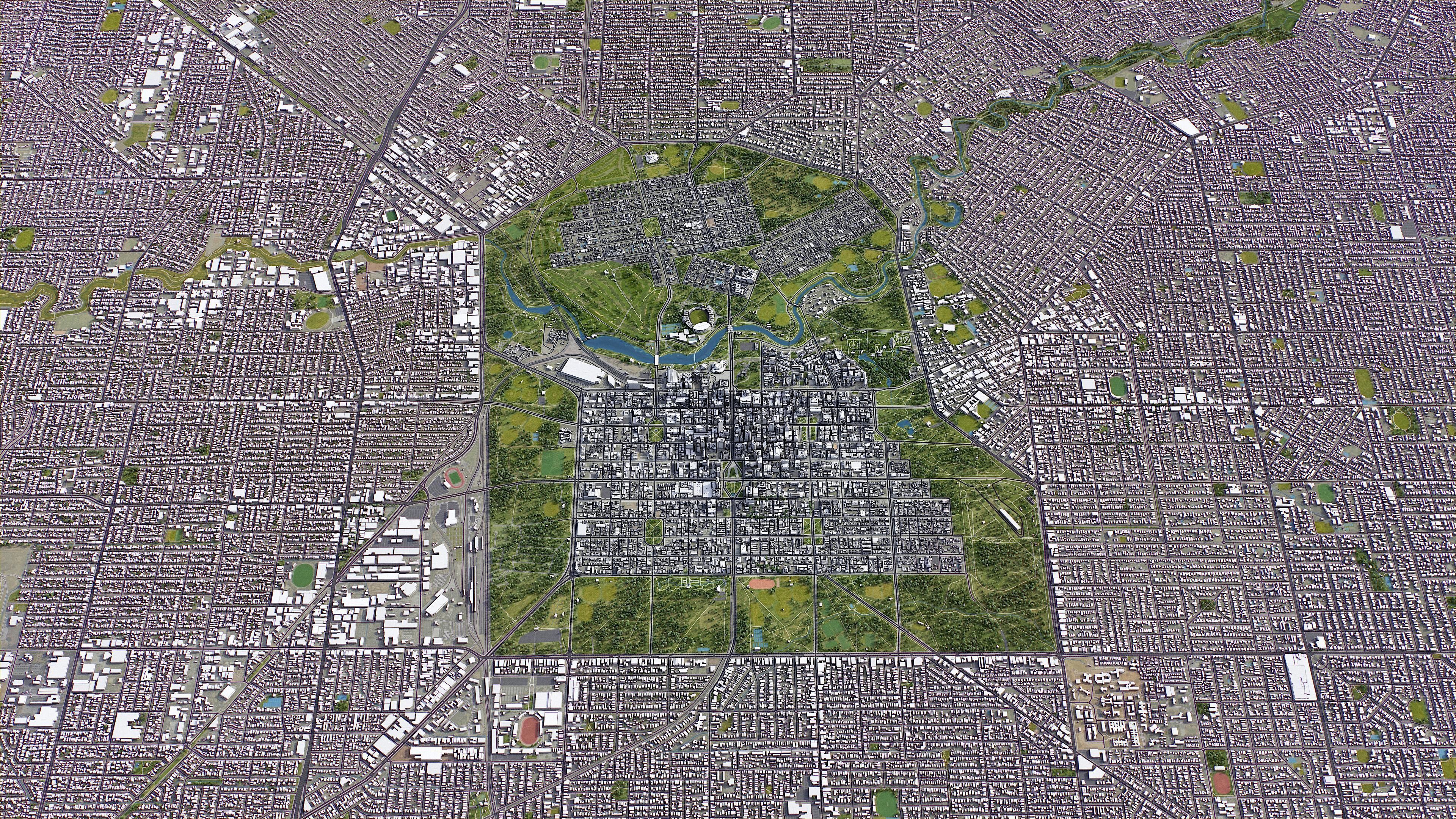 Adelaide Low-poly 3D model_17