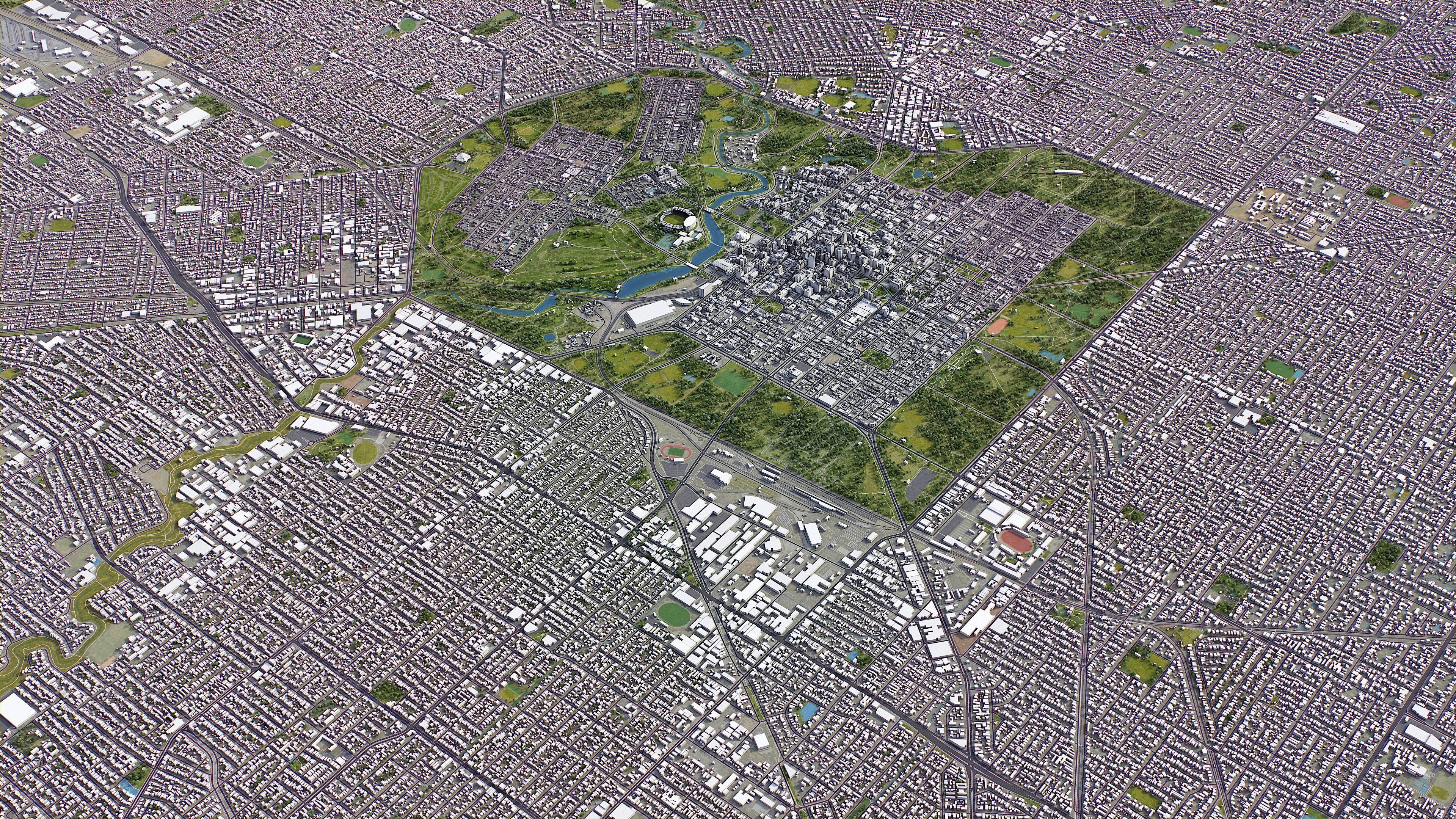 Adelaide Low-poly 3D model_18