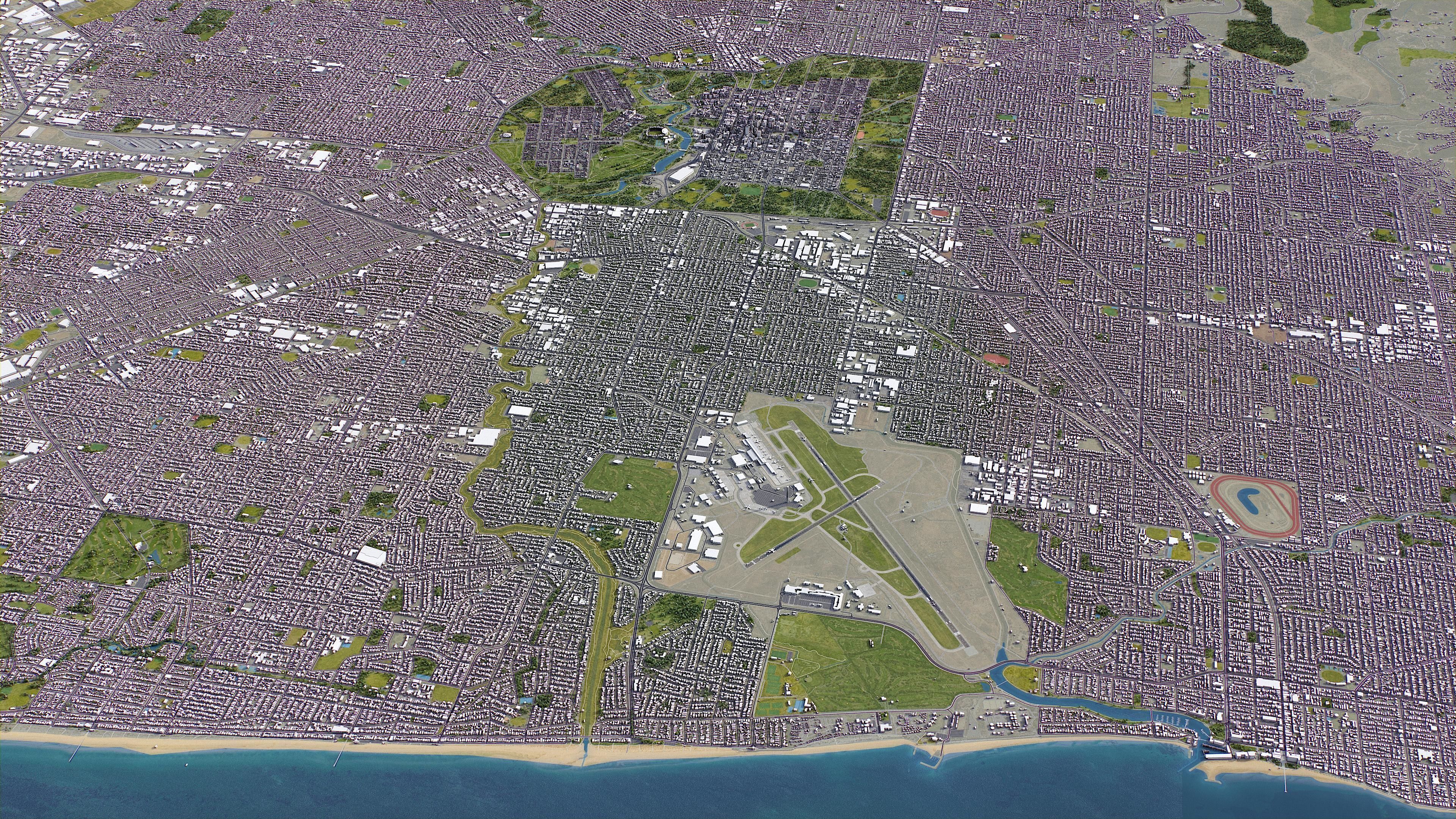 Adelaide Low-poly 3D model_22