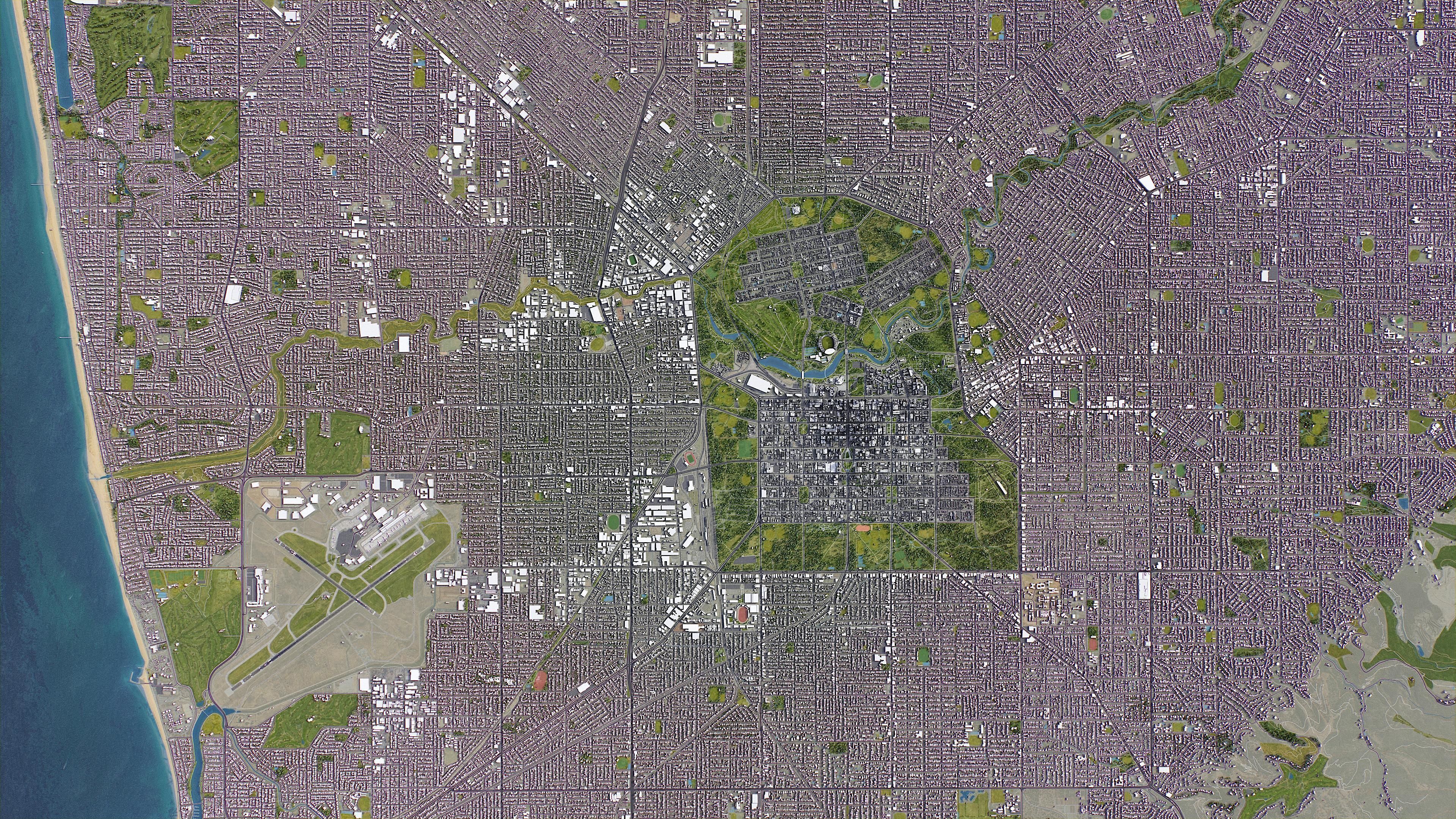 Adelaide Low-poly 3D model_24