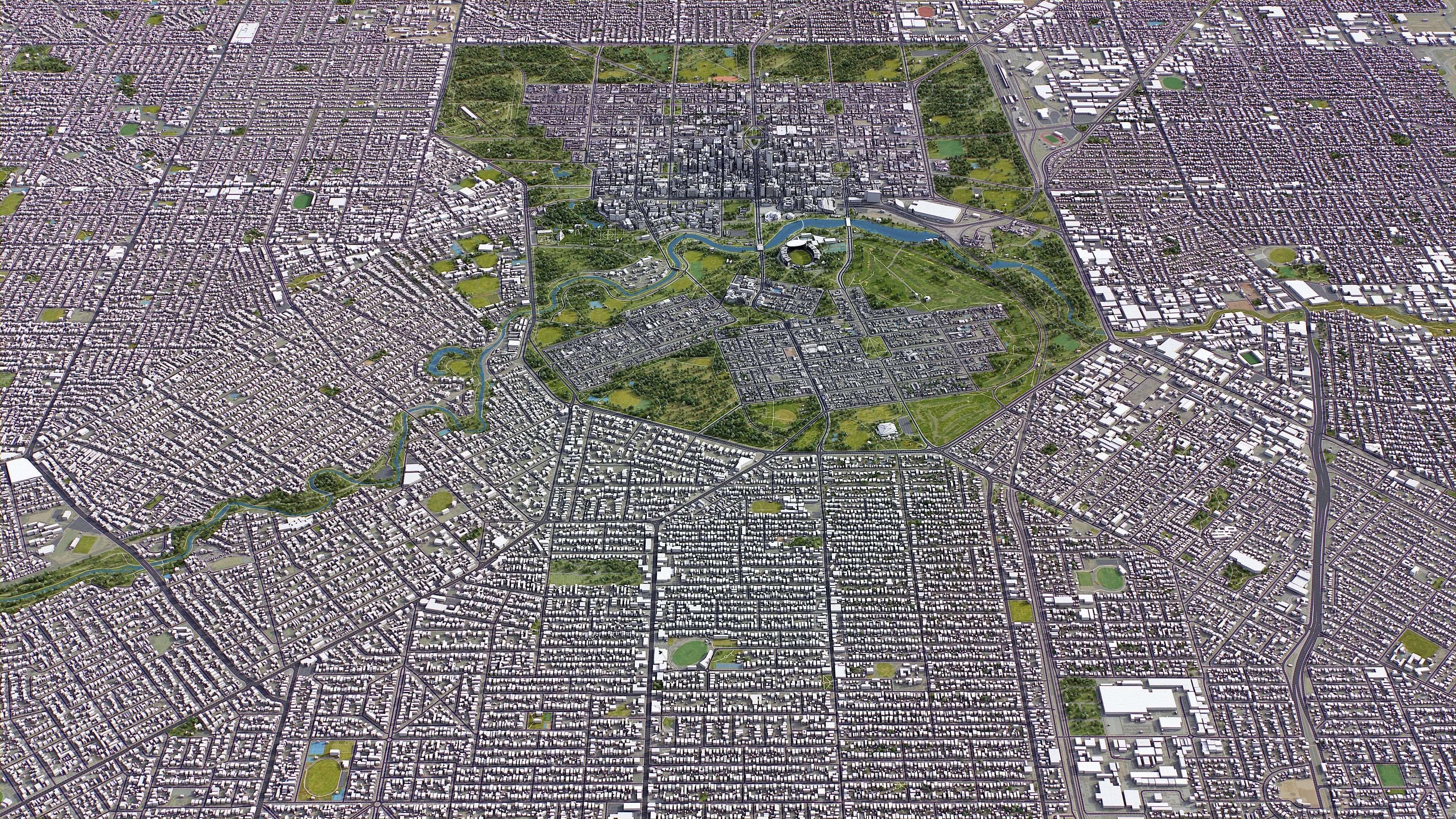 Adelaide Low-poly 3D model_20