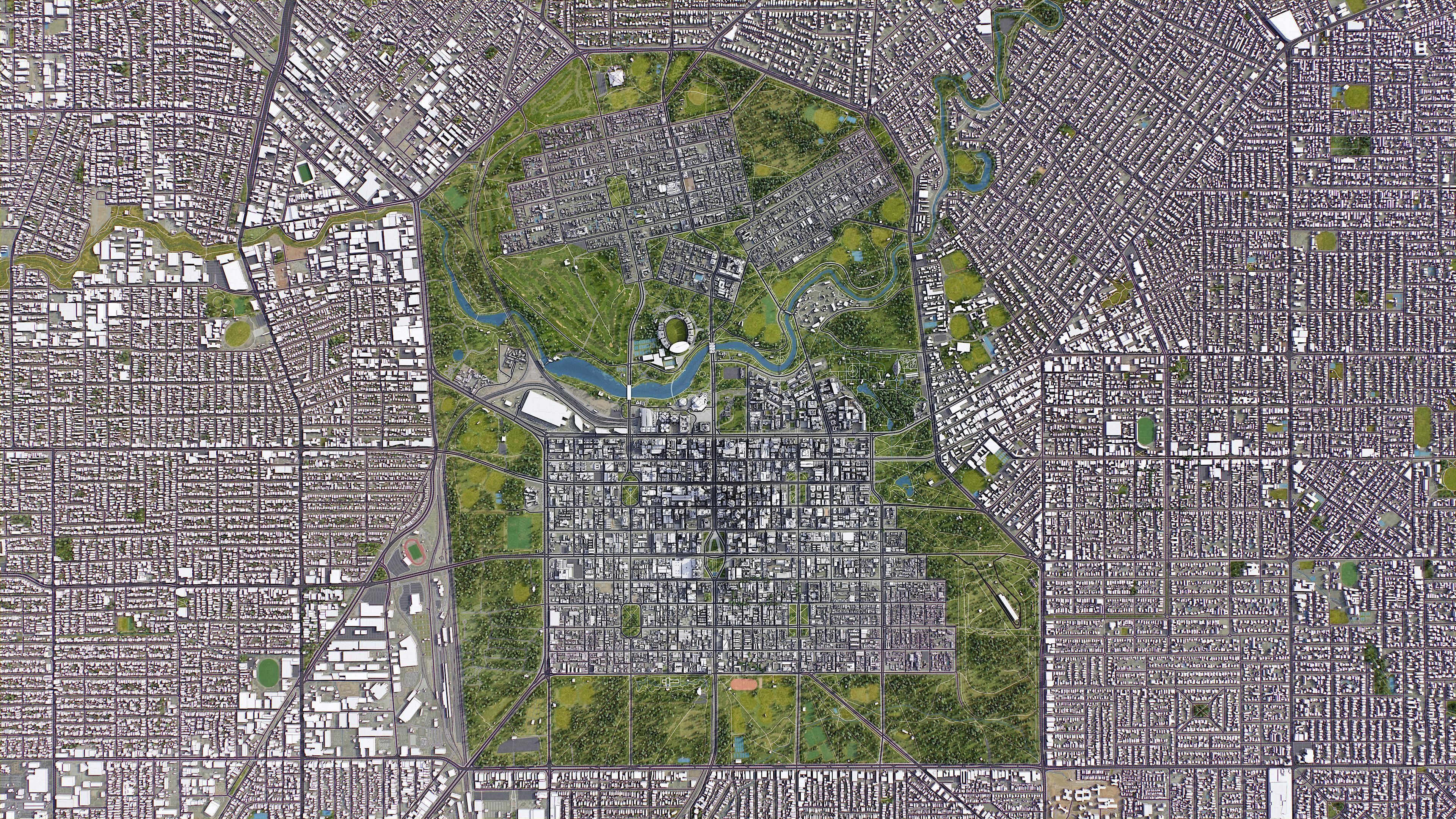 Adelaide Low-poly 3D model_25