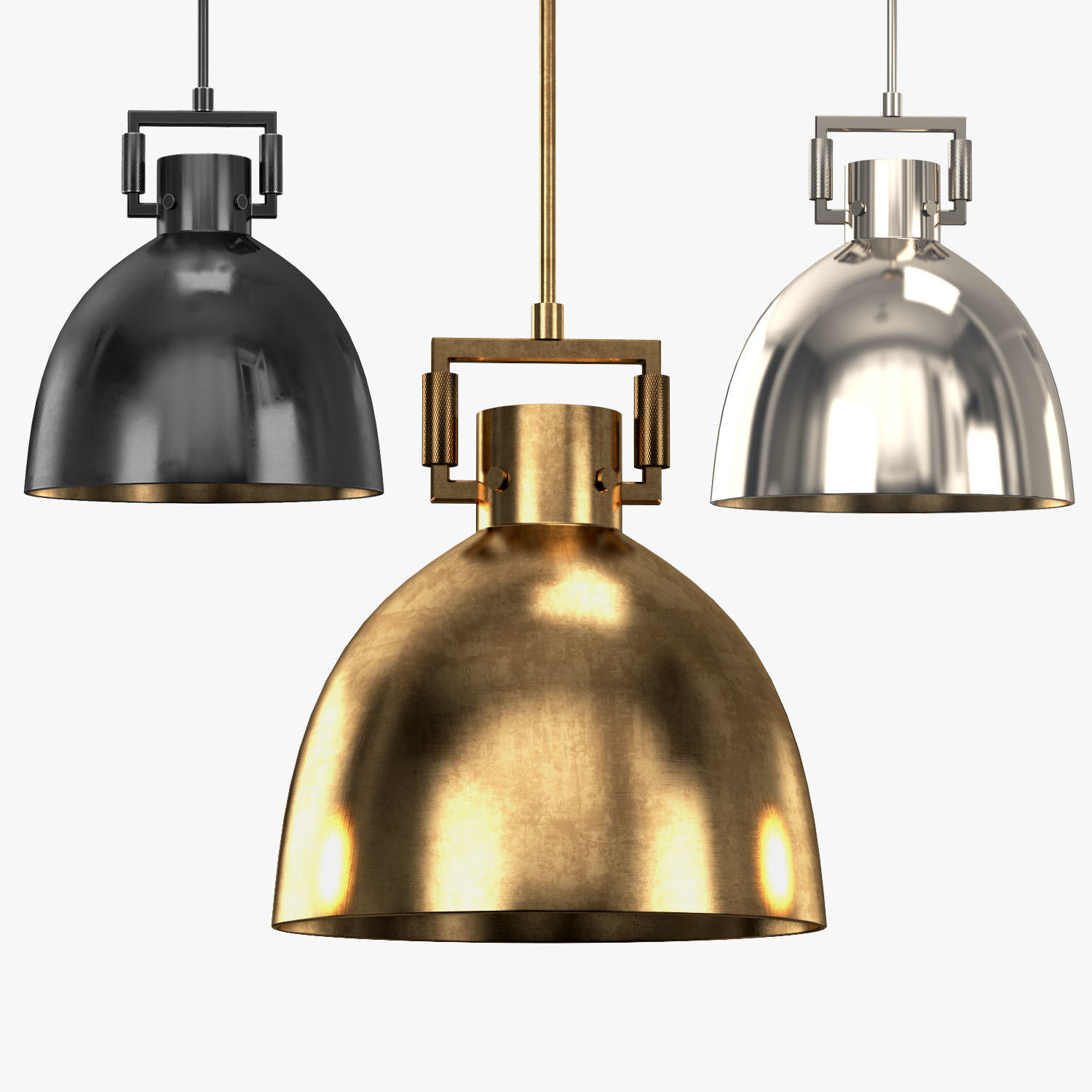 MACHINIST METAL CLOCHE PENDANT 3D model_1