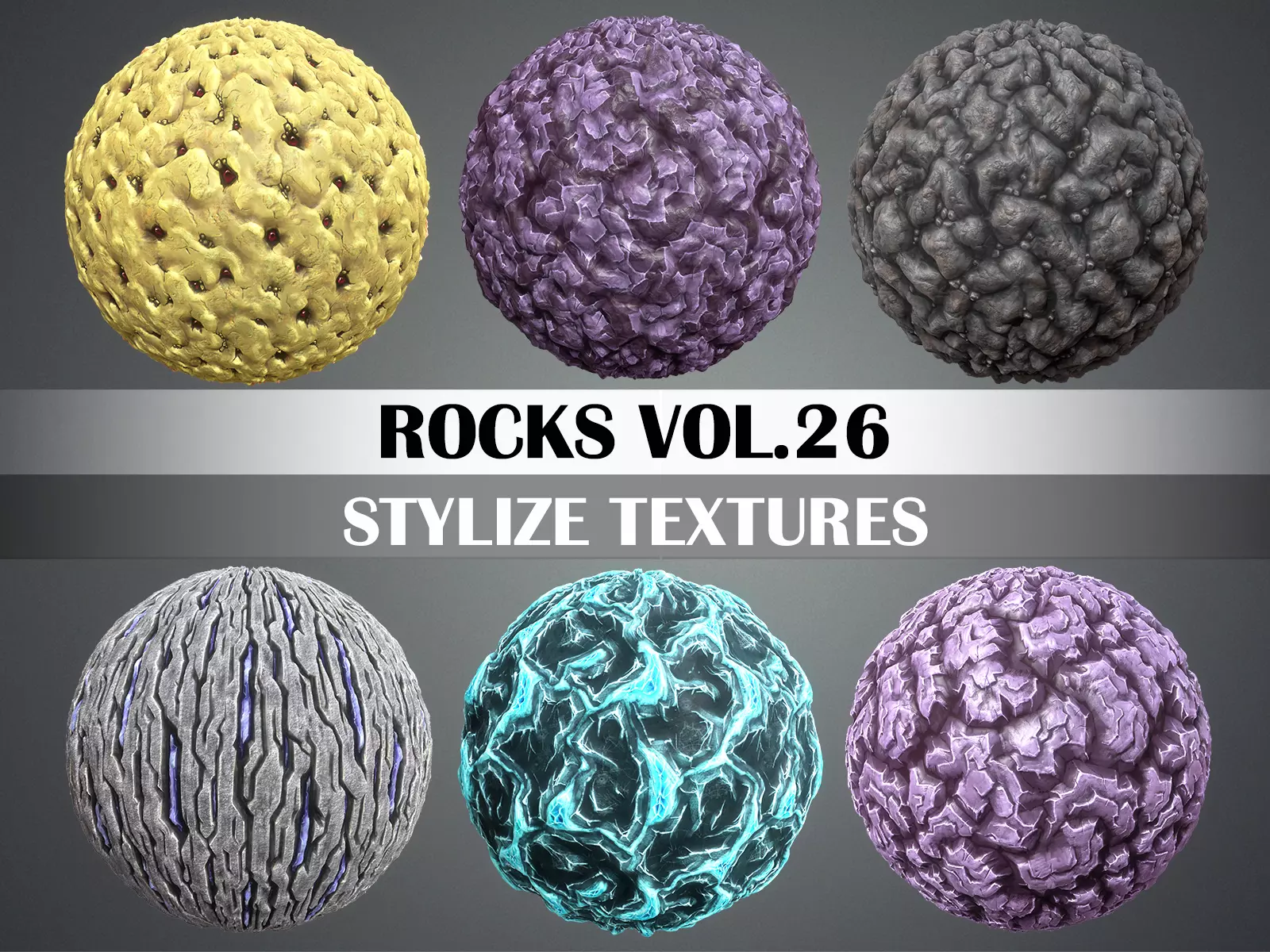 Stylized Rock Vol 26 - Hand Painted Texture Pack Texture_0