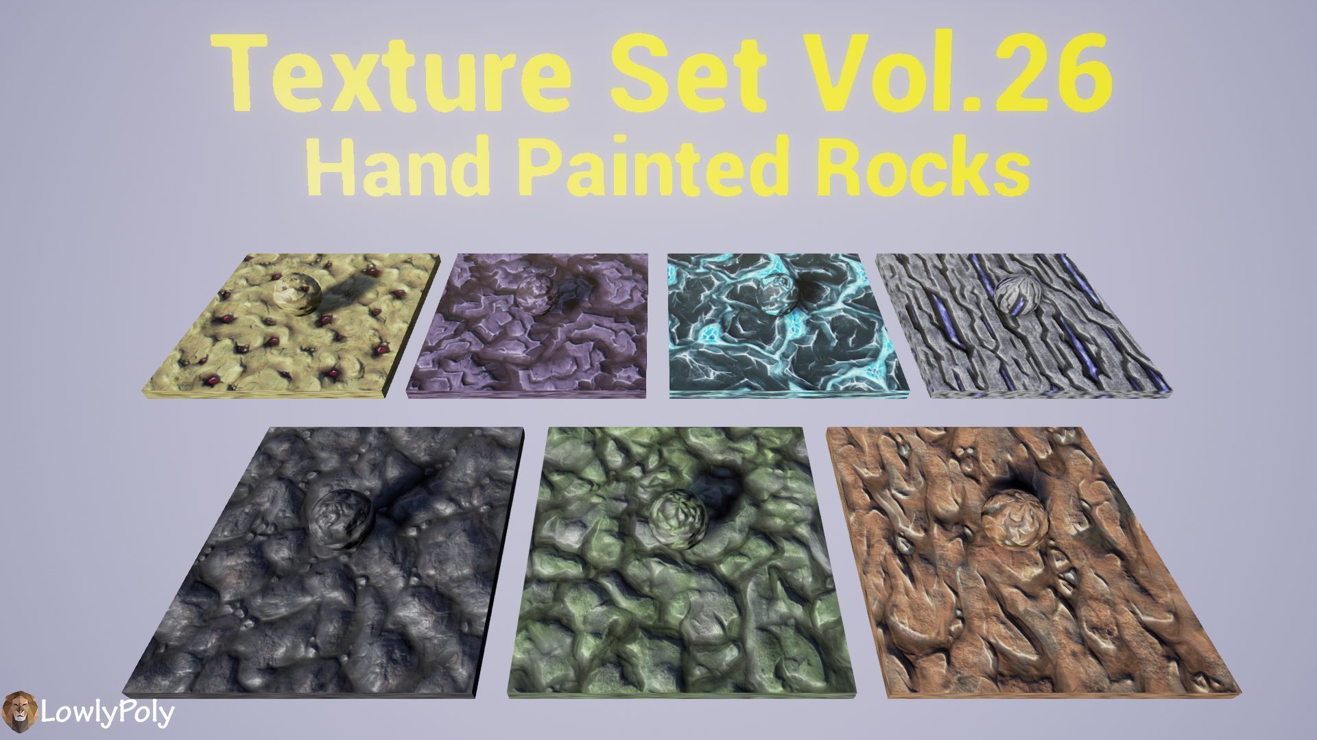 Stylized Rock Vol 26 - Hand Painted Texture Pack Texture_19