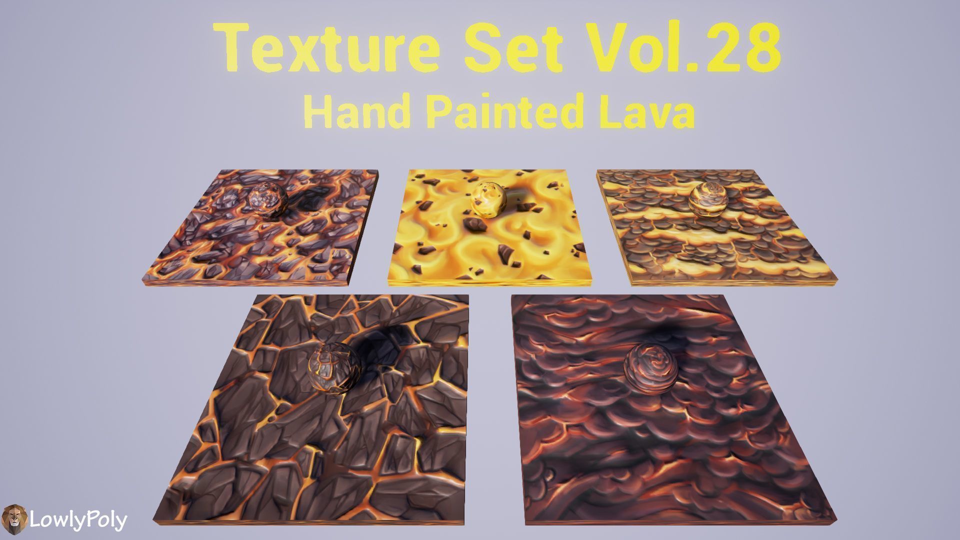 Stylized Lava Vol 28 - Hand Painted Texture Texture_19