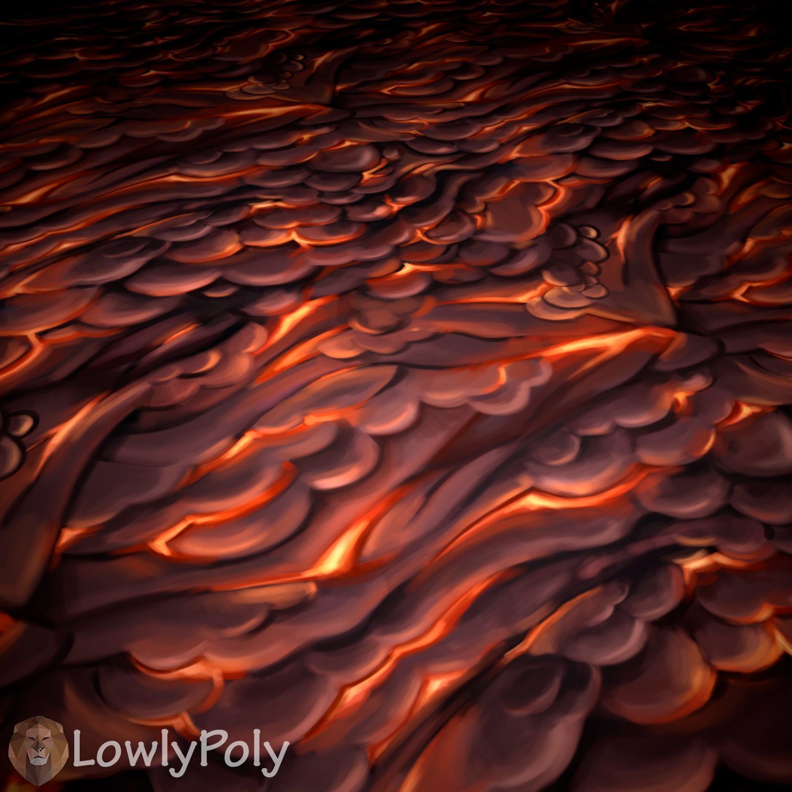 Stylized Lava Vol 28 - Hand Painted Texture Texture_12