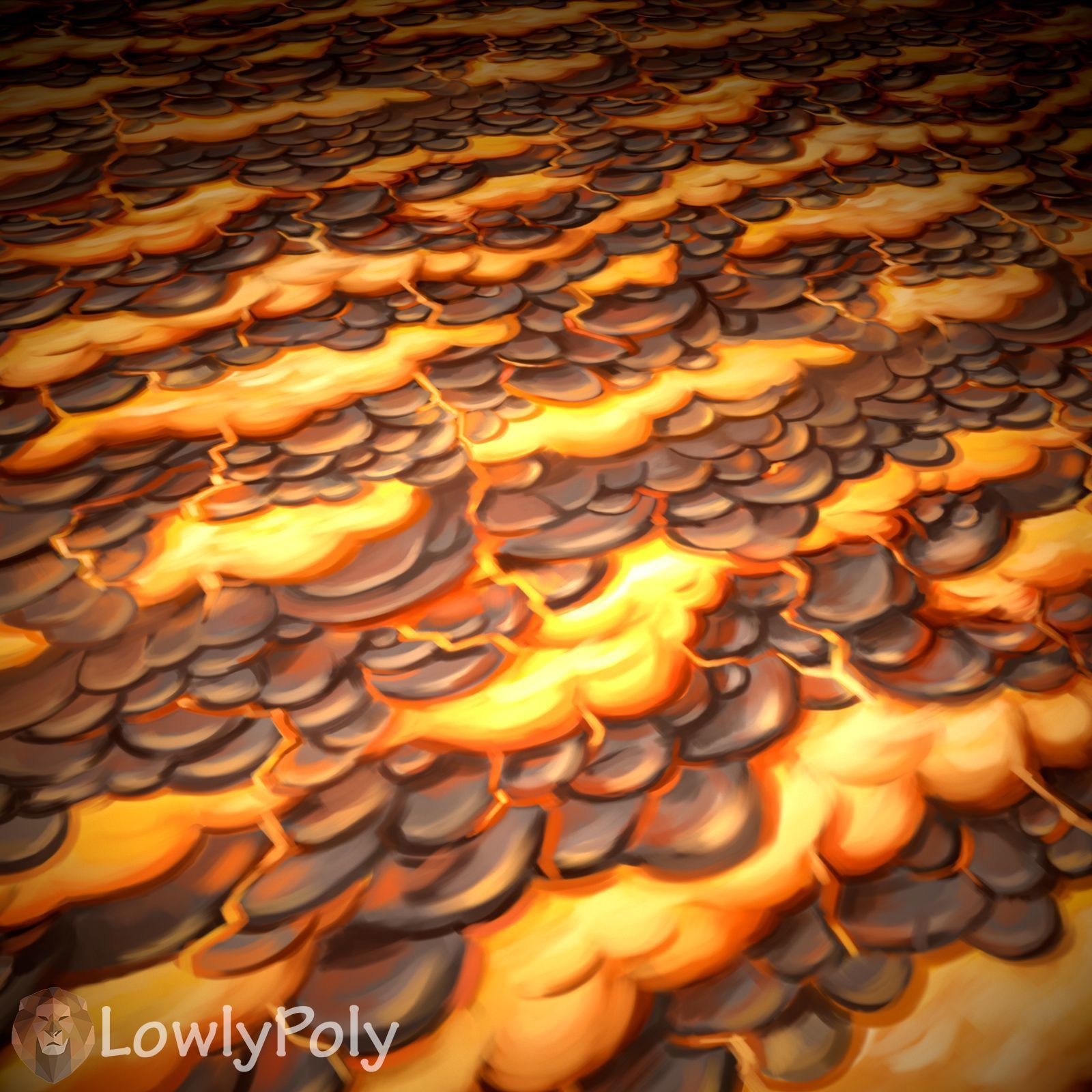 Stylized Lava Vol 28 - Hand Painted Texture Texture_11