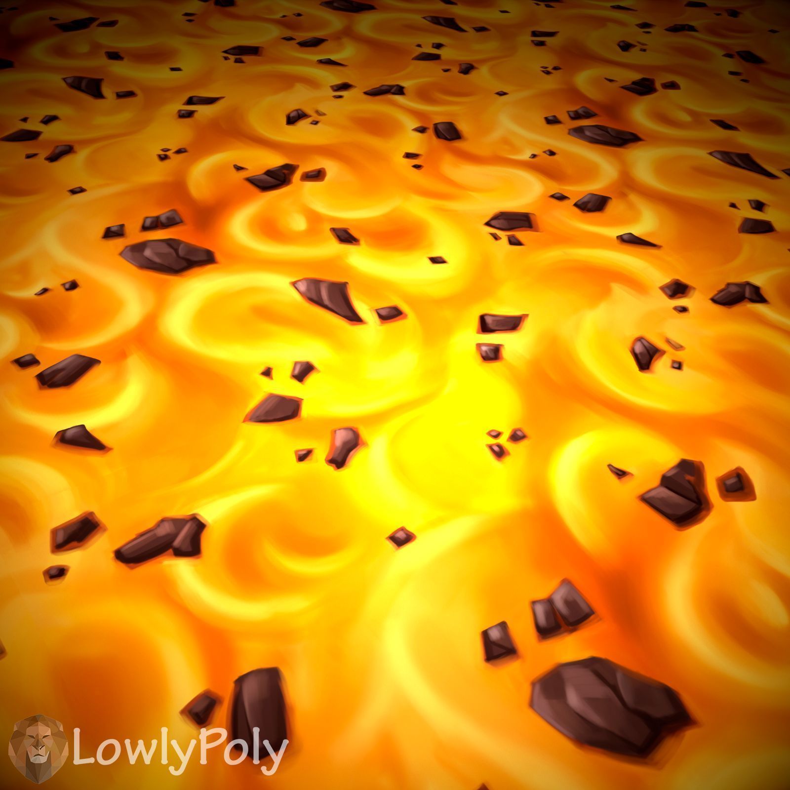 Stylized Lava Vol 28 - Hand Painted Texture Texture_13